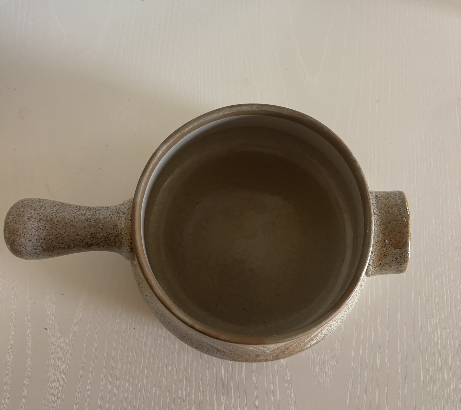 Vintage Stoneware Designs West Pottery Speckled Grey Retro Pot Handle and Lid