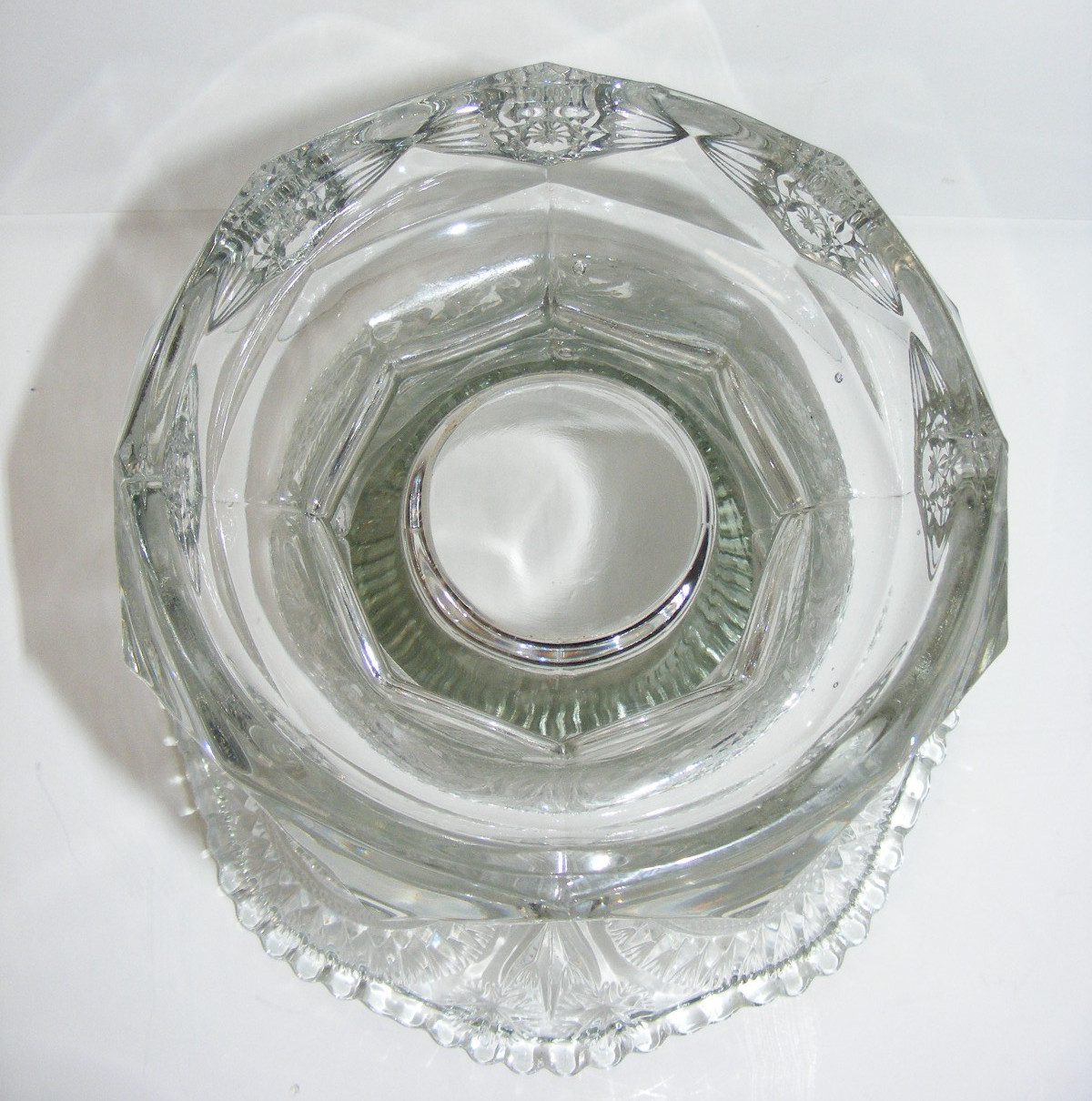 Smith Glass Pinwheel & Stars Design Punch Bowl Stand ONLY