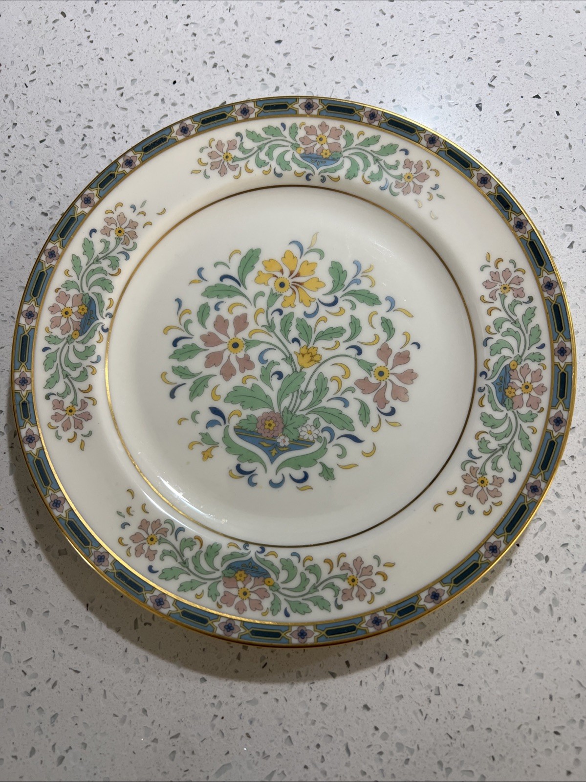 Stunning Vintage Lenox Mystic 1,Salad Plate(s) 8 1/4 Inches, Ivory Gold Floral