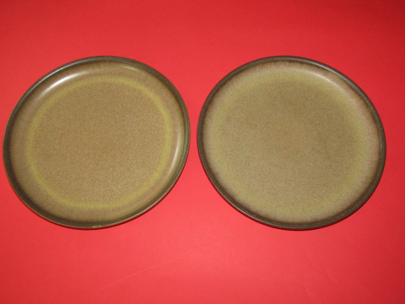 Pair of 2 Denby Romany Brown 10 1/8″ Dinner Plates – Made in England