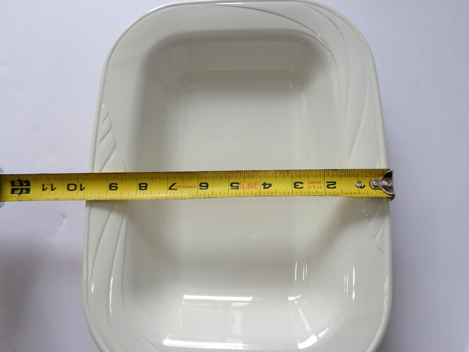 Corning Ware Casual Elegance White Floral Lasagna Casserole Roaster Size L-13