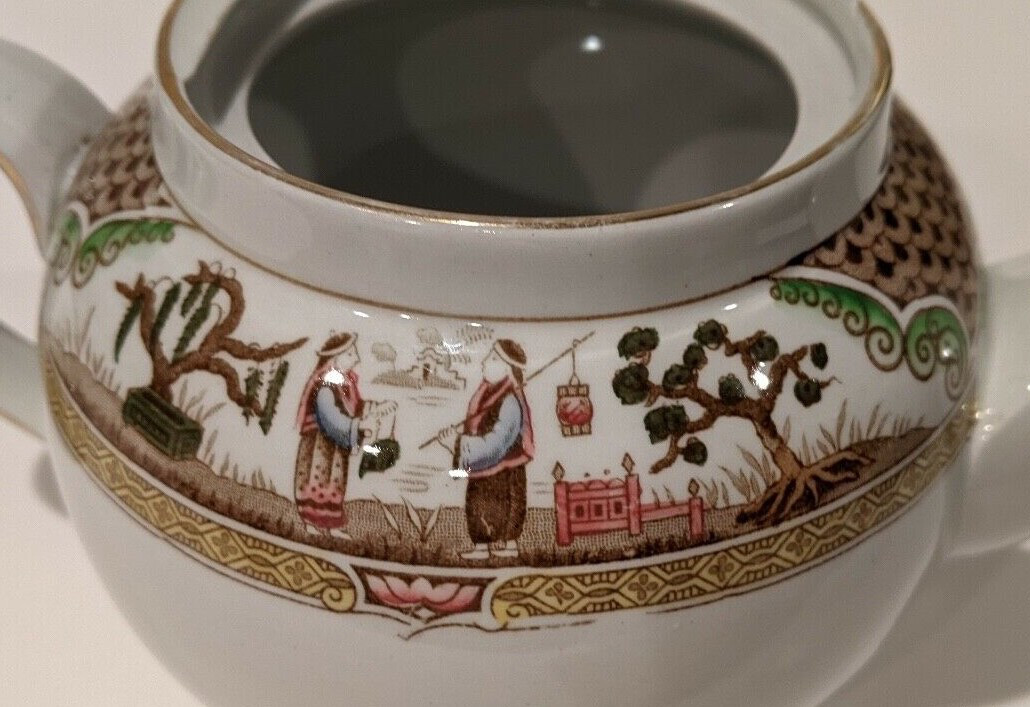 Vintage/Antique 1920’s Adderley’s Nankin Teapot, Tea Pot Porcelain, Signed 32 oz