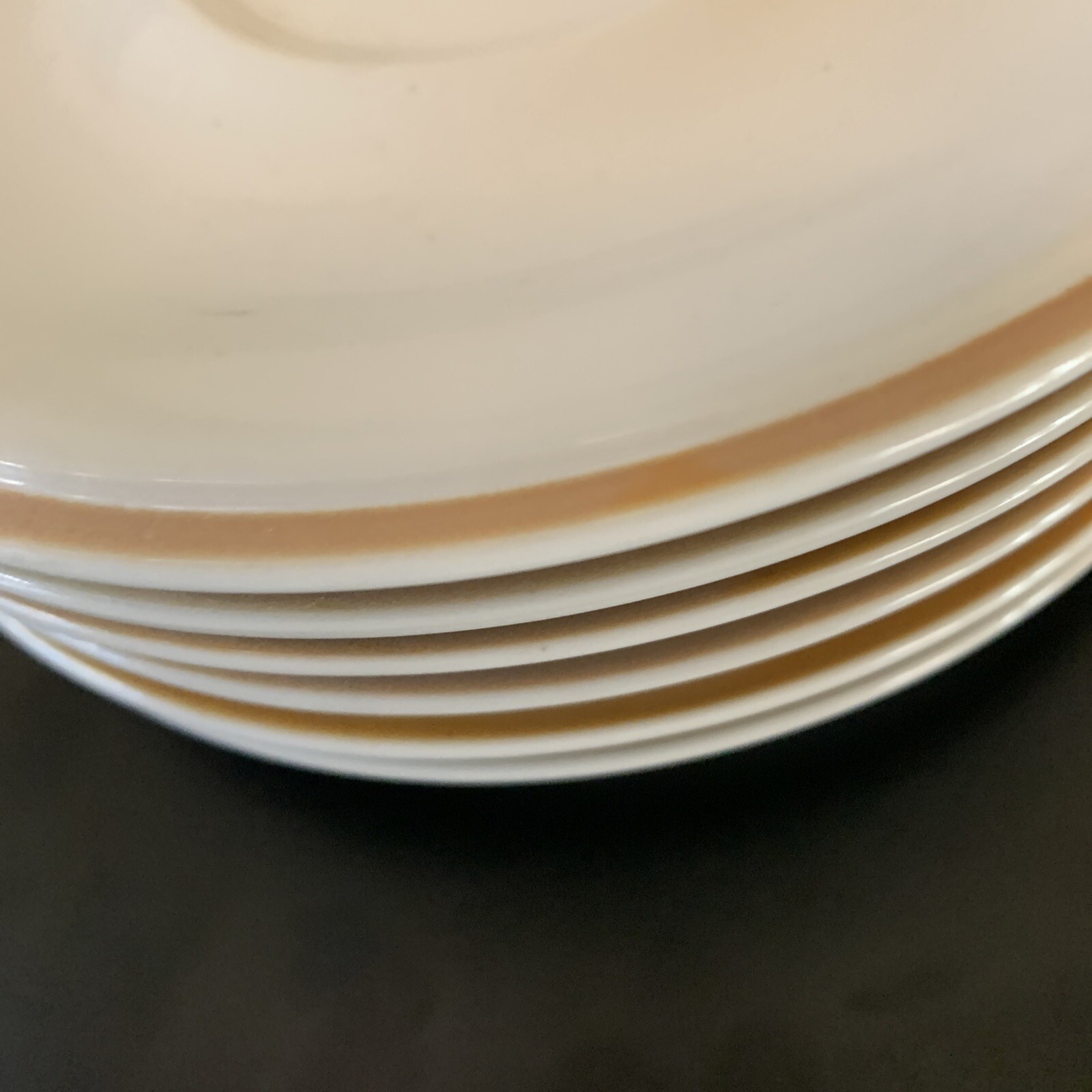 Strawberries ’n Cream Bread Dessert Lot Of 6 Stoneware Plates 6.5 In Vintage EUC