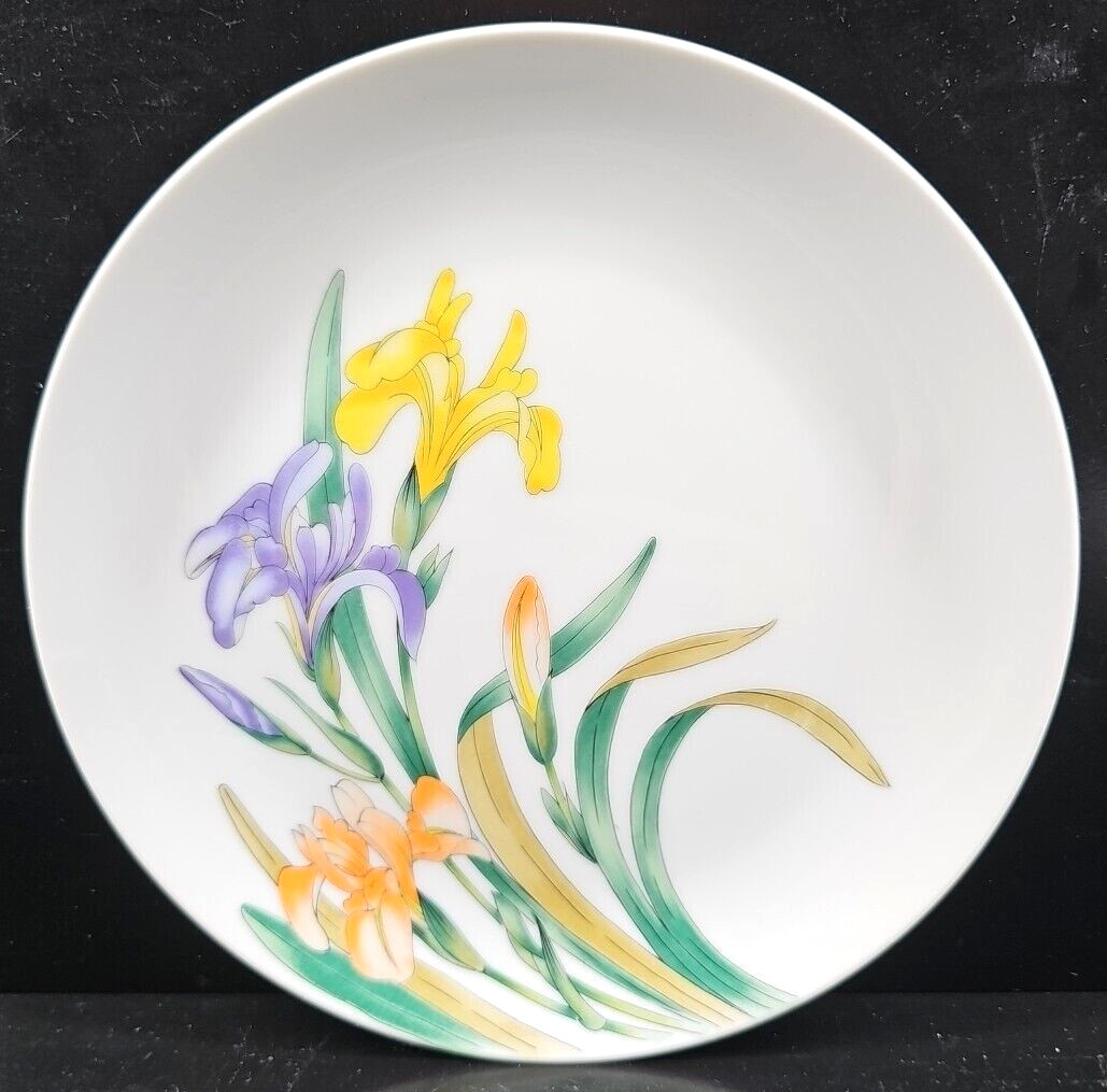 6 Shafford Jardin Des Iris Salad Plate Set Vintage Floral Dishes Japan Retro Lot