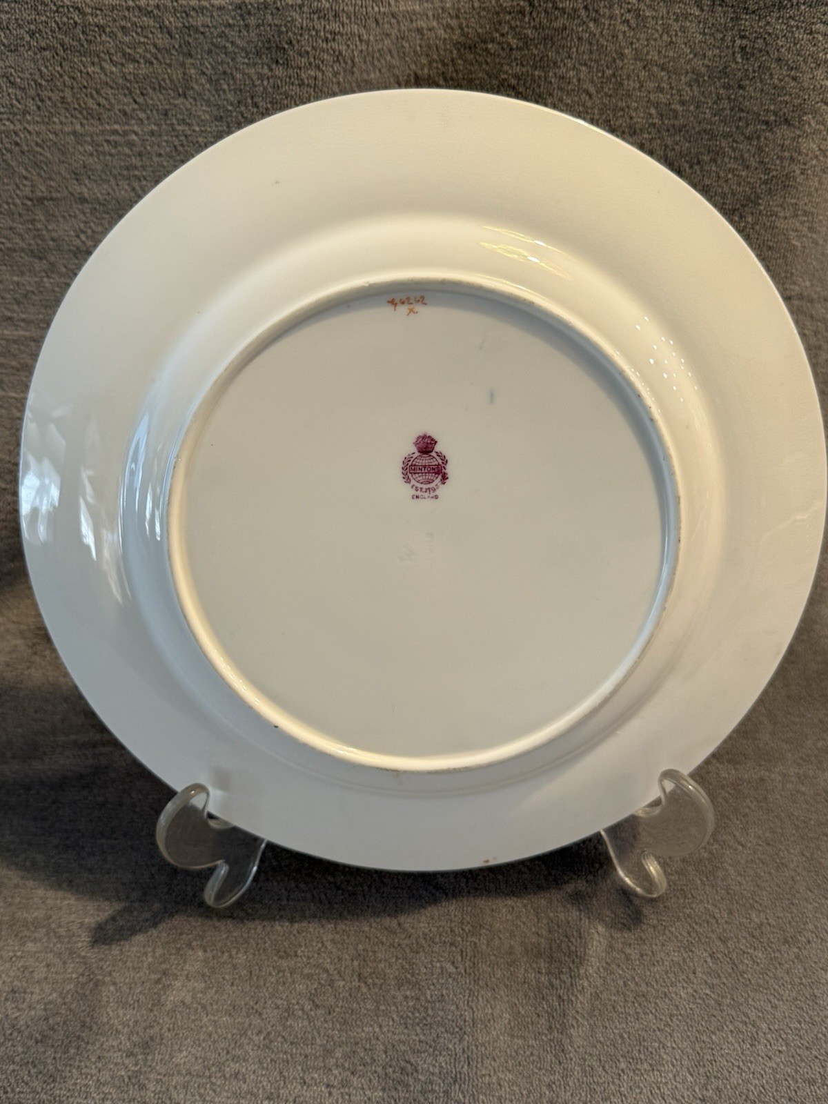 Vintage Minton England Cobalt Blue Heavy Gold Gilt Plates Set of 9, 8 7/8”