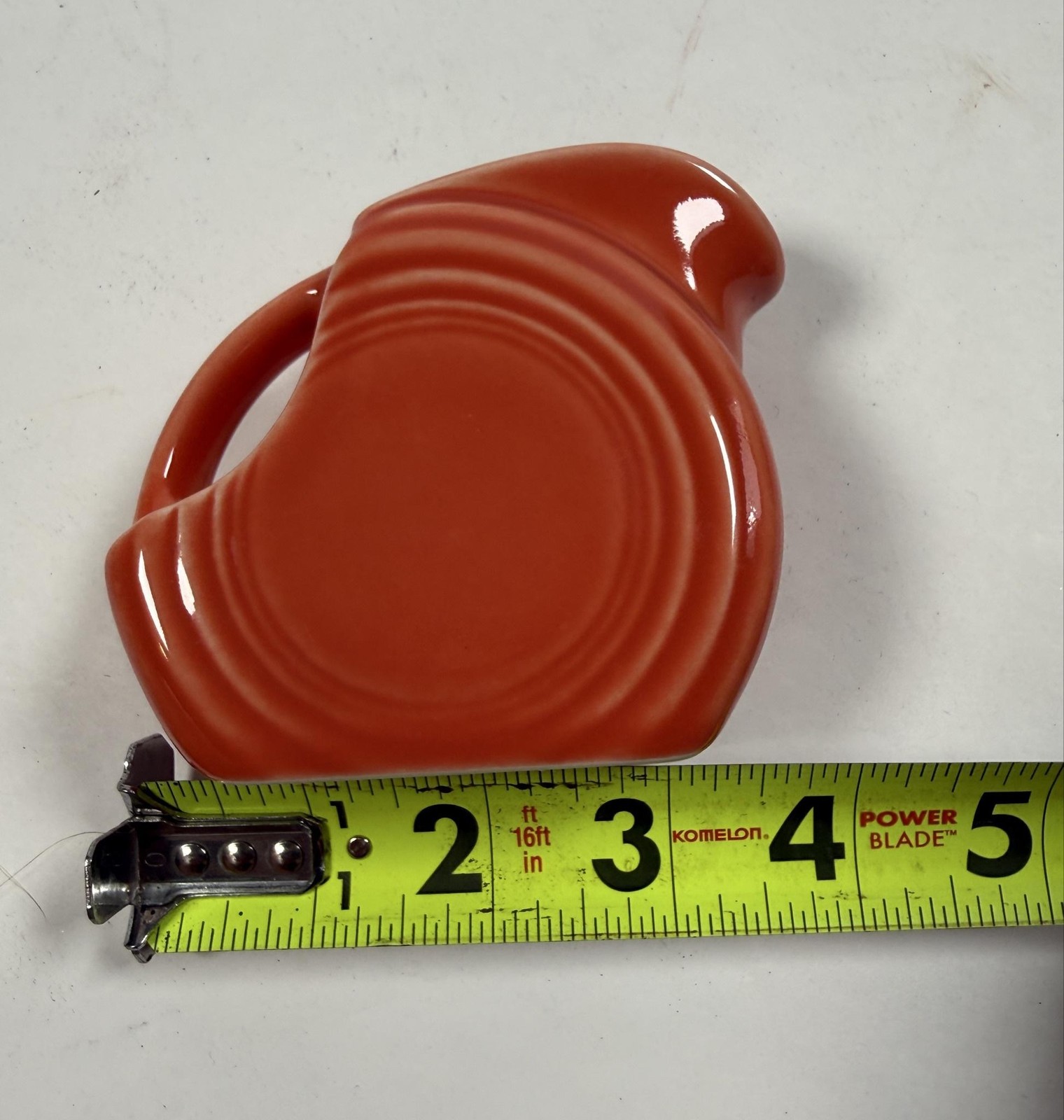 Fiesta Fiestaware Mini Pitcher Creamer Orange Disk Ring Handle Ceramic Pottery