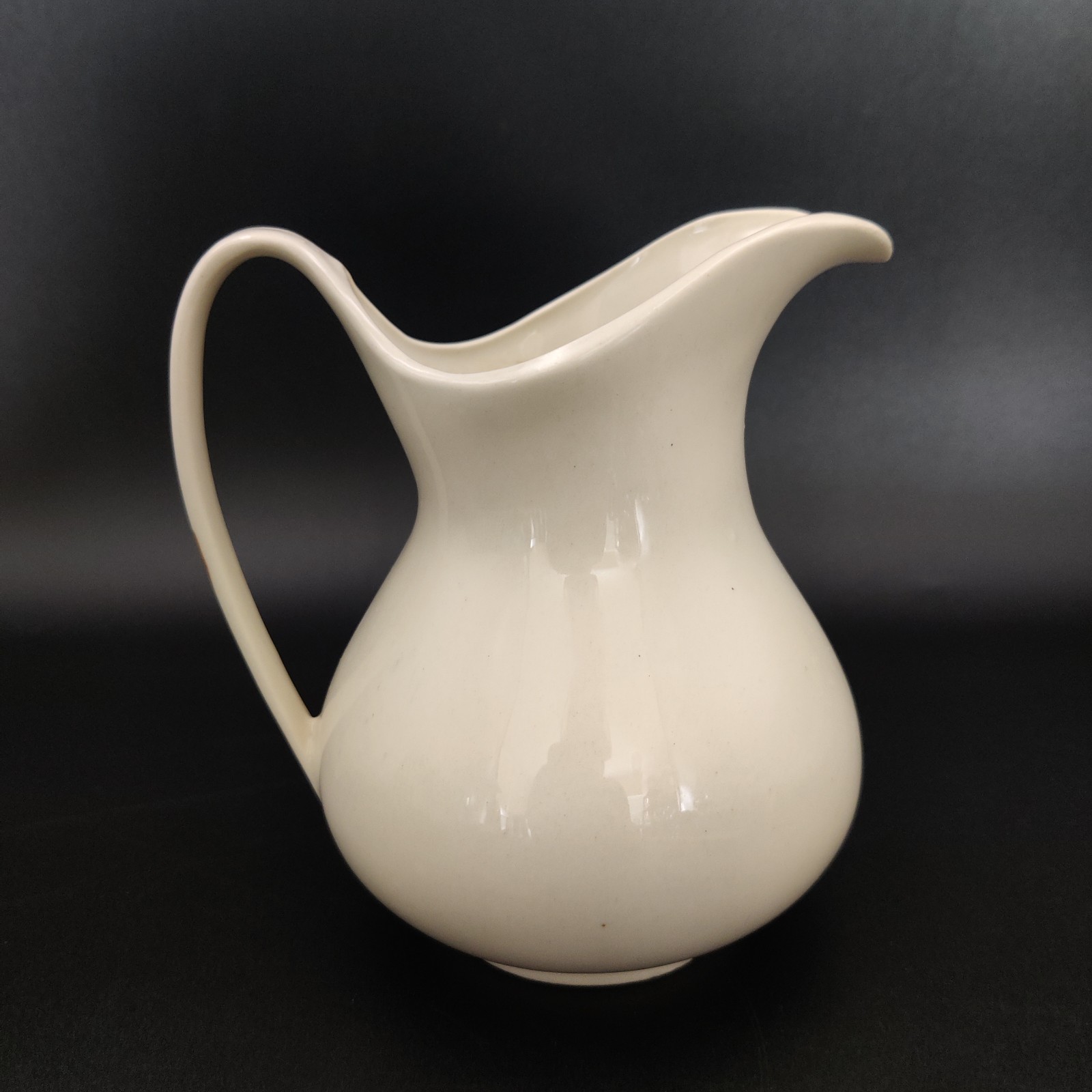Clinchfield Artware Hand Painted Ceramic Pitcher Purple Flowers Erwin, Tenn