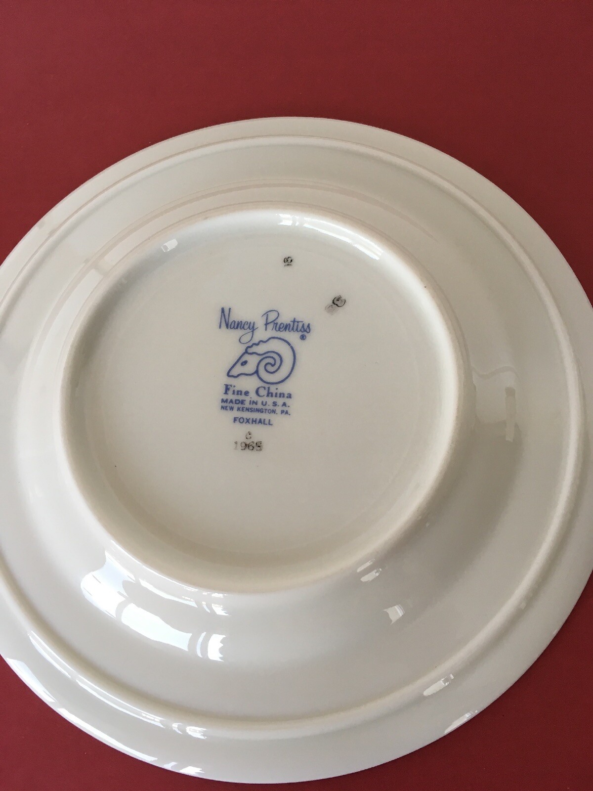 2 Vintage Nancy Prentiss Foxhall Bread and Butter Plates USA c1960s EUC 6 1/2″