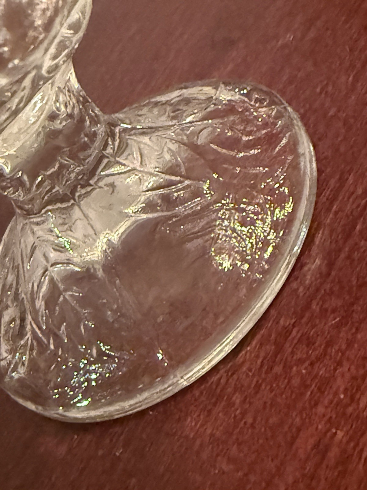 Vintage Clear Pressed Glass Strawberry Pattern Pedestal Or Compote Bowl