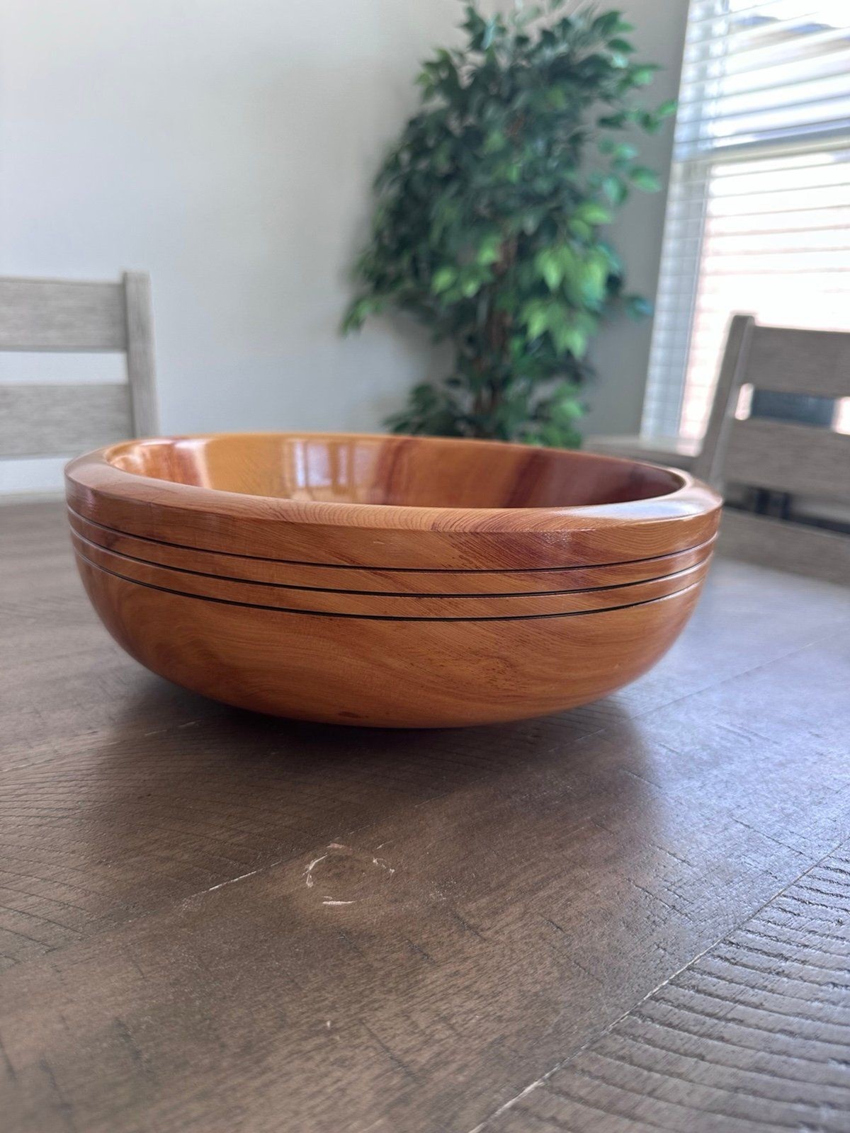 Pinetop Bowls Linda Staehe Alligator Juniper Wood Bowl 11” Southwestern Decor