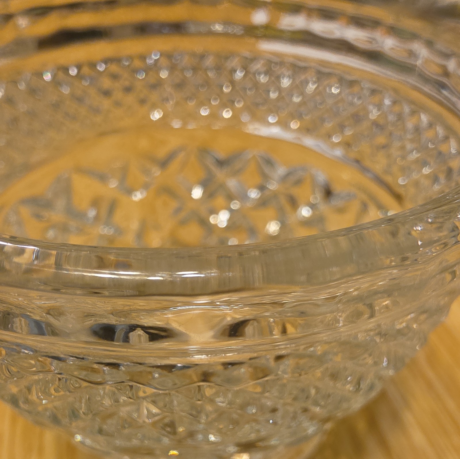 Anchor Hocking Wexford Clear Glass Sugar Bowl with Lid Vintage Diamond Pattern