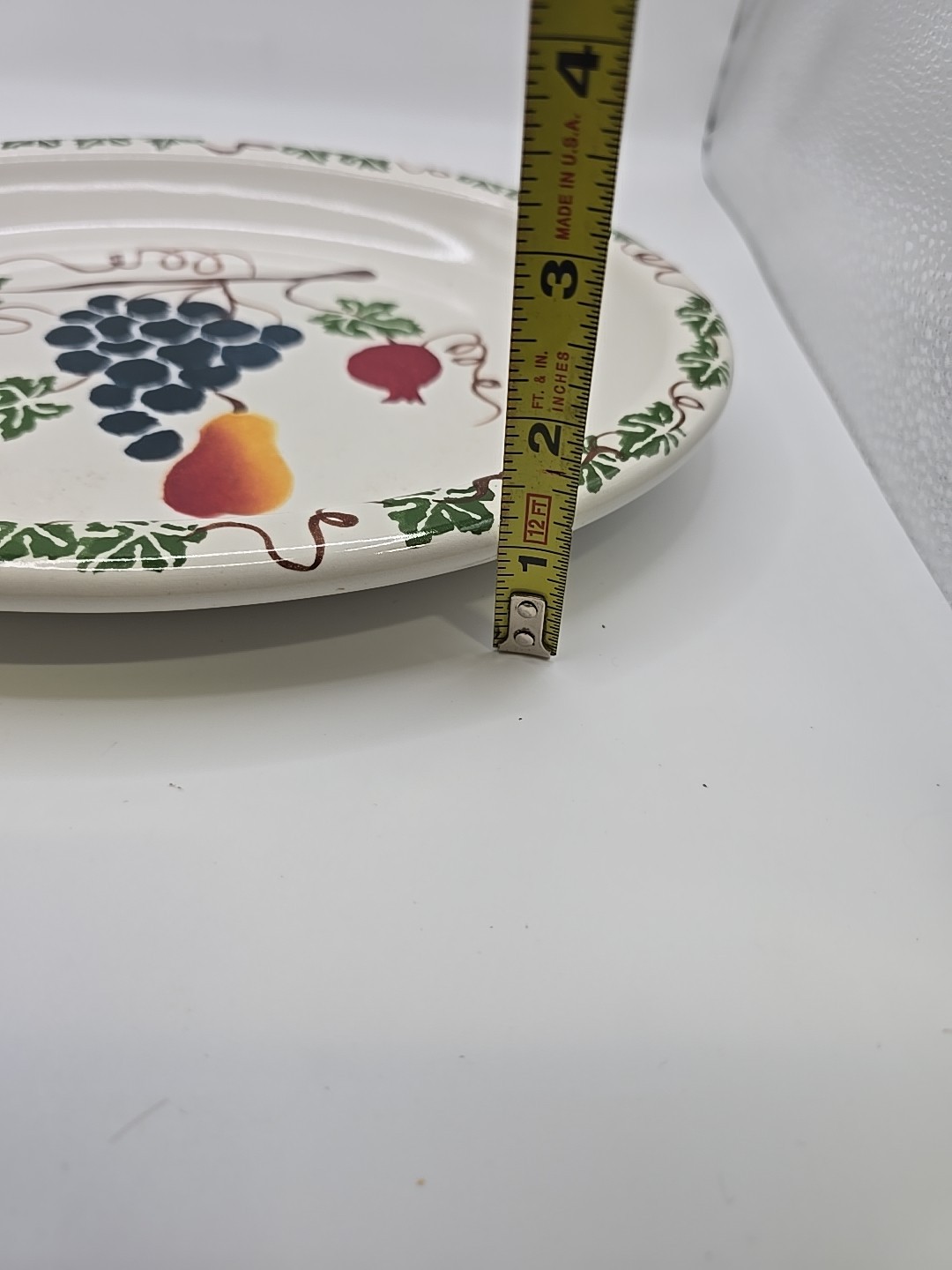 CHAPARRAL POTTERY USA OVAL PLATE PLATTER Fruit and Leaves USA
