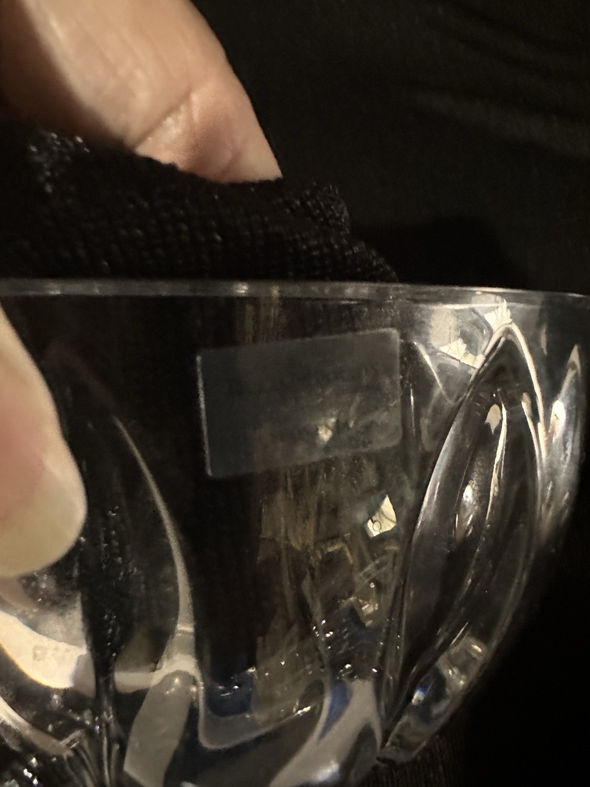 Reed & Barton Equinox 4×7”Crystal Bowl Sticker Mark On Bottom Slovenia