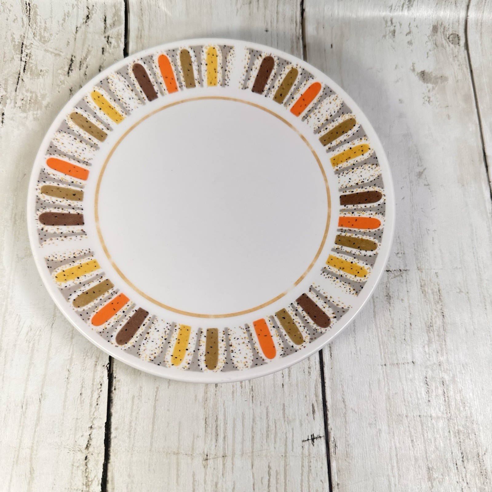 Noritake Progression Mardi Gras Bread Snack Plates 9019 Mid Century MCM