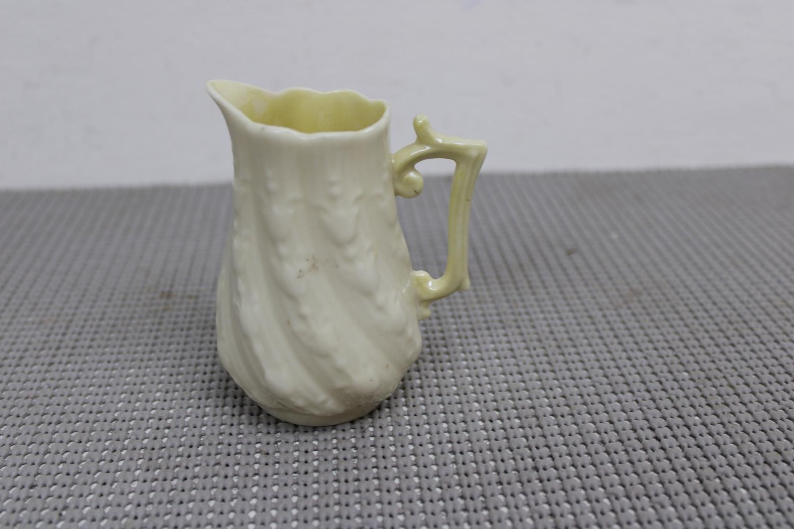 Rare Yellow Belleek Creamer 2nd Black Mark 1891-1926