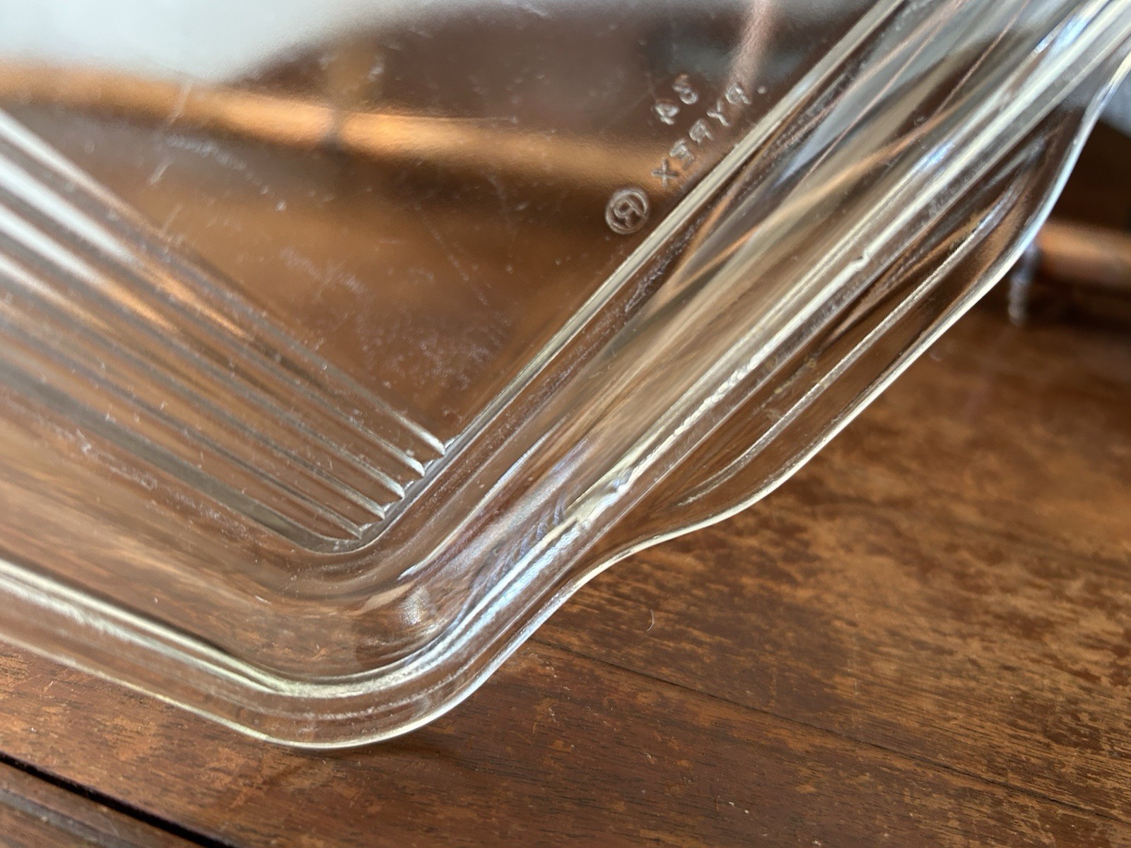Pyrex 203-C LID ONLY Split Rib Glass Replacement Refrigerator Dish Cover