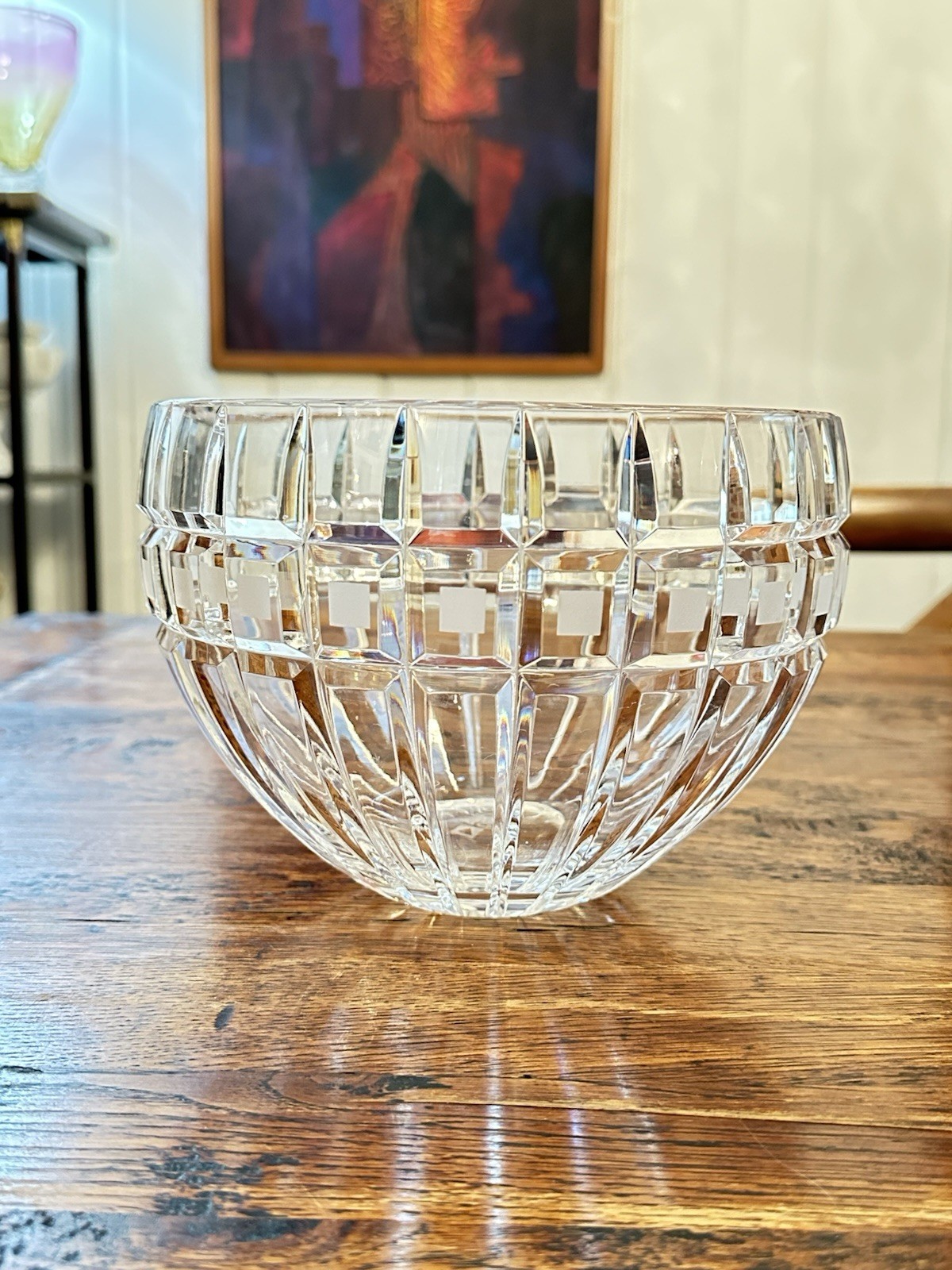 Vintage Marquis Waterford Crystal Quadrata Large Bowl (7.5” Diameter)