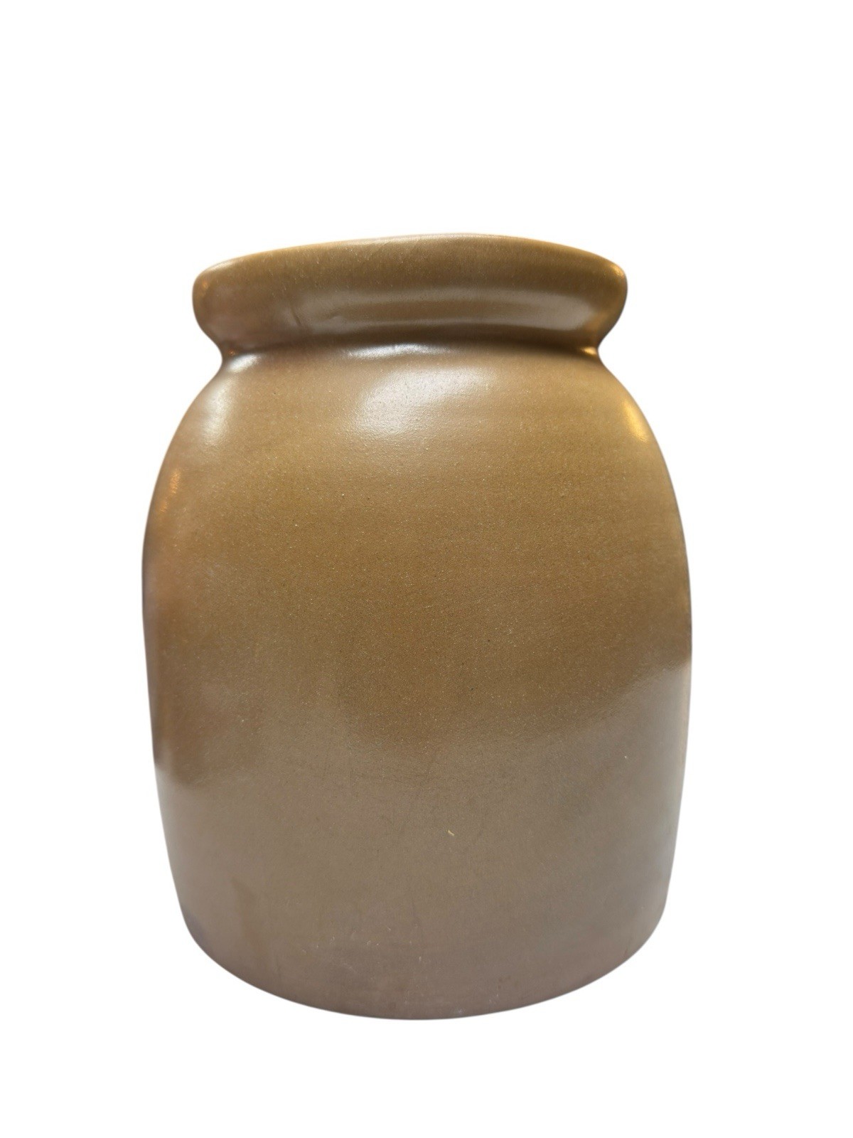 Beaumont Brothers Pottery Crock Jar 1996 Blue Heart Primitive Stoneware