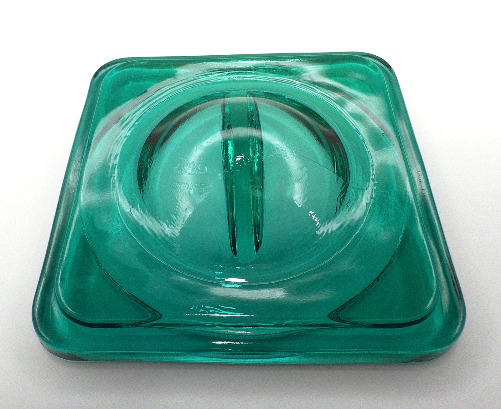 Vintage Jeannette Ultramarine Glass Refrigerator Dishes Pair 1930s Stackable Set