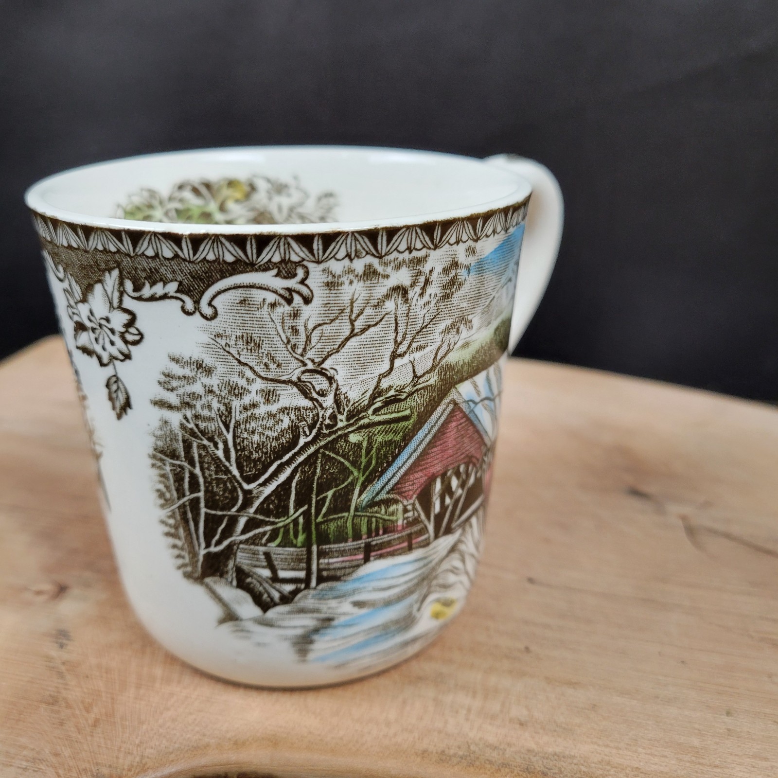 Johnson Brothers Friendly Village Covered Bridge Mug Cup Coffee Tea England