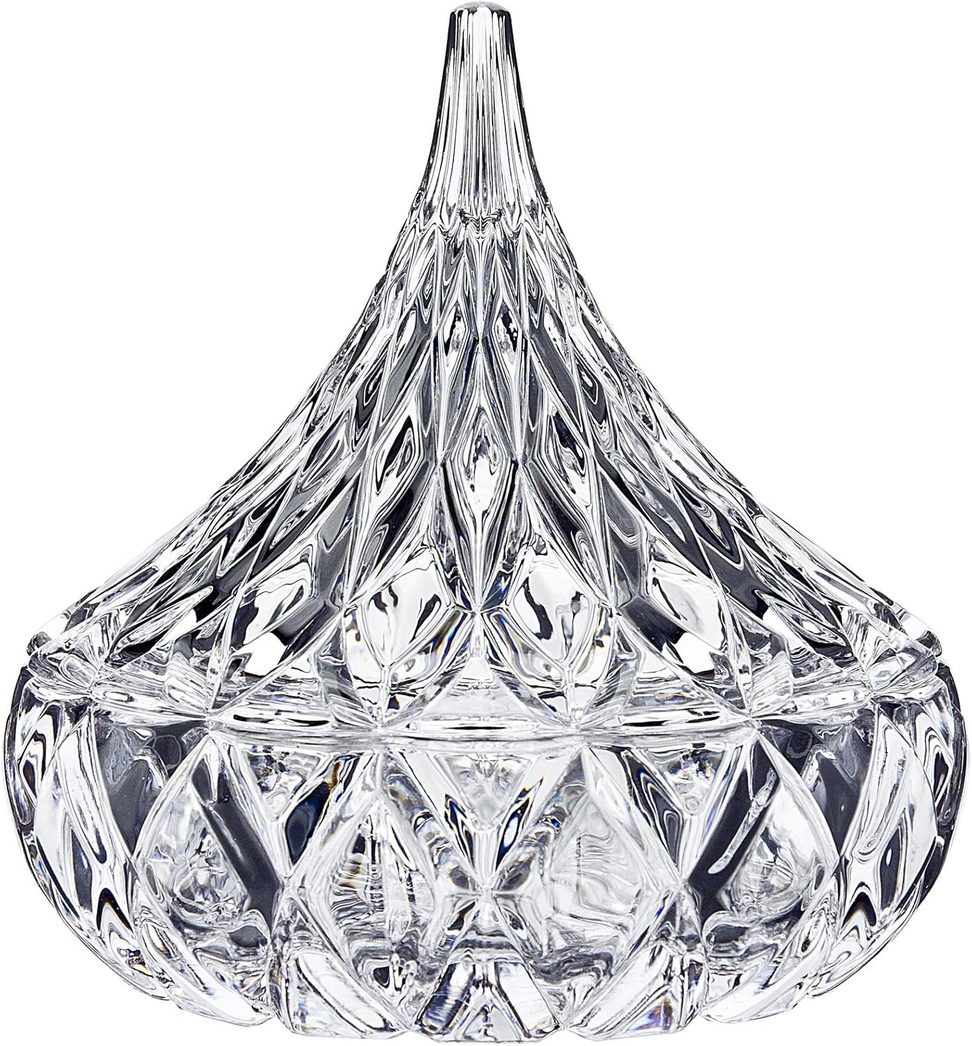 Stunning Hershey’s Kiss Glass Covered Box – Elegant Candy Dispenser Home Decor