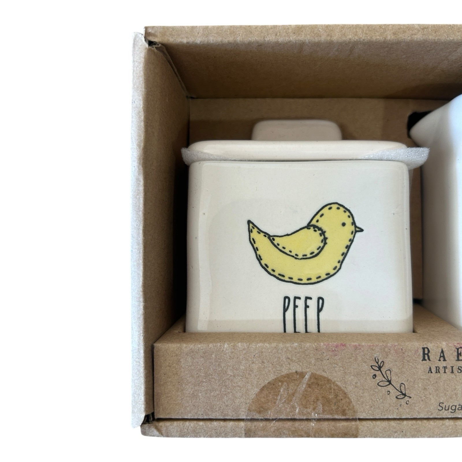 Rae Dunn Artisan Easter PEEP HATCH Sugar Creamer Set New In Box