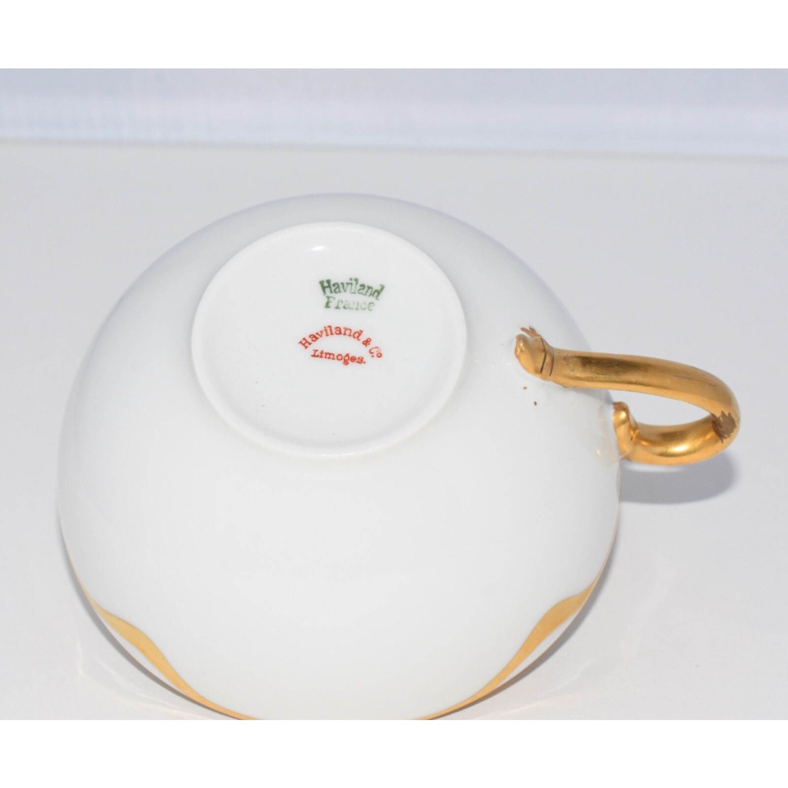 Haviland Limoges France Gold Coffee Cup Set Silver Wedding