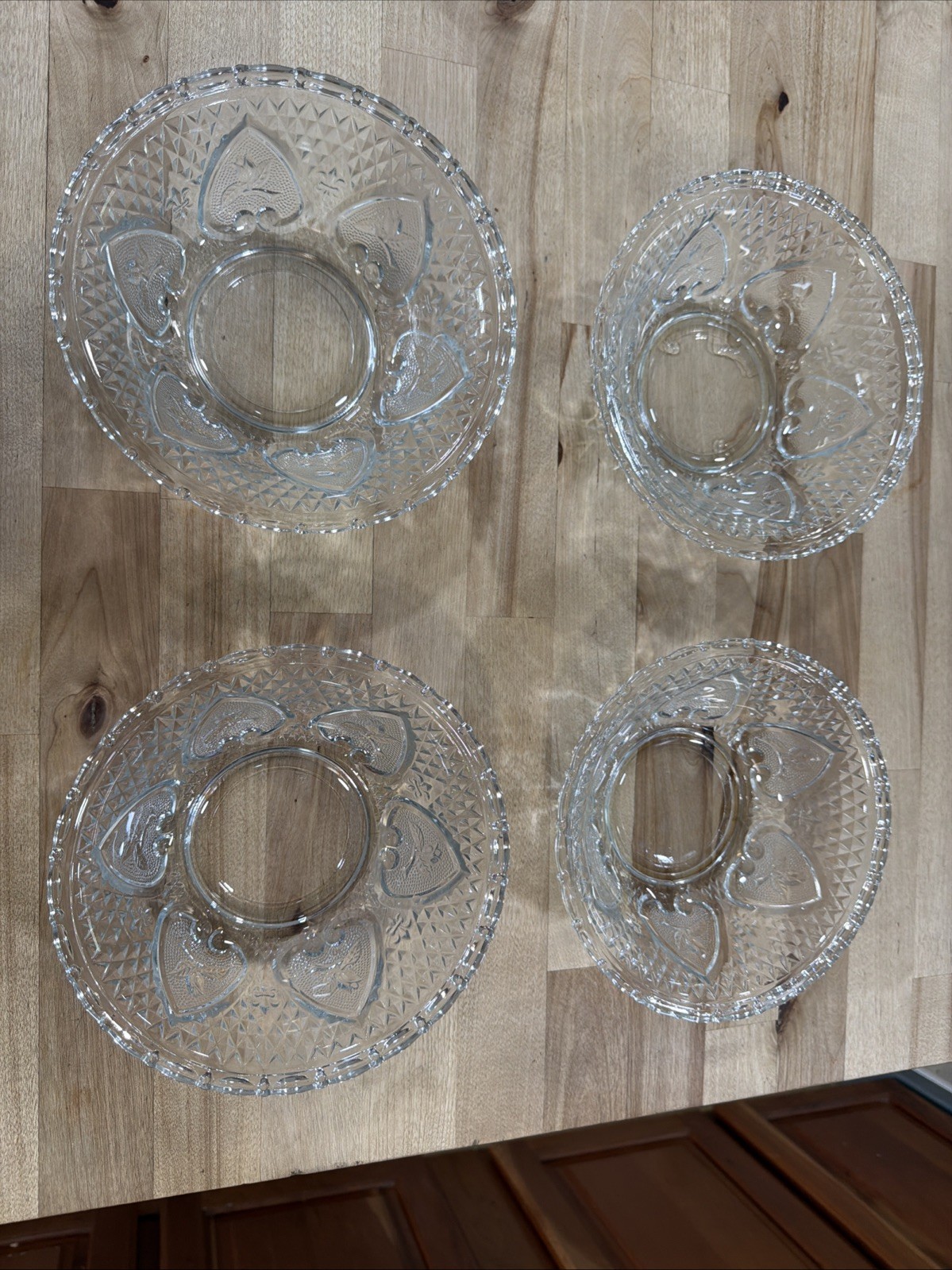 KIG Made In Indonesia Decrotive Glass Bowls Set of 6 Clear Glass