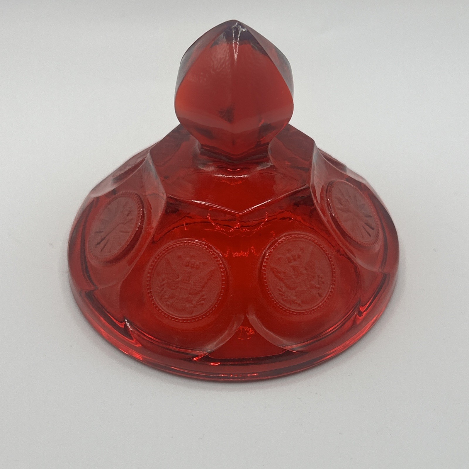 Fostoria Ruby Red Coin Candy Dish Original Replacement Lid