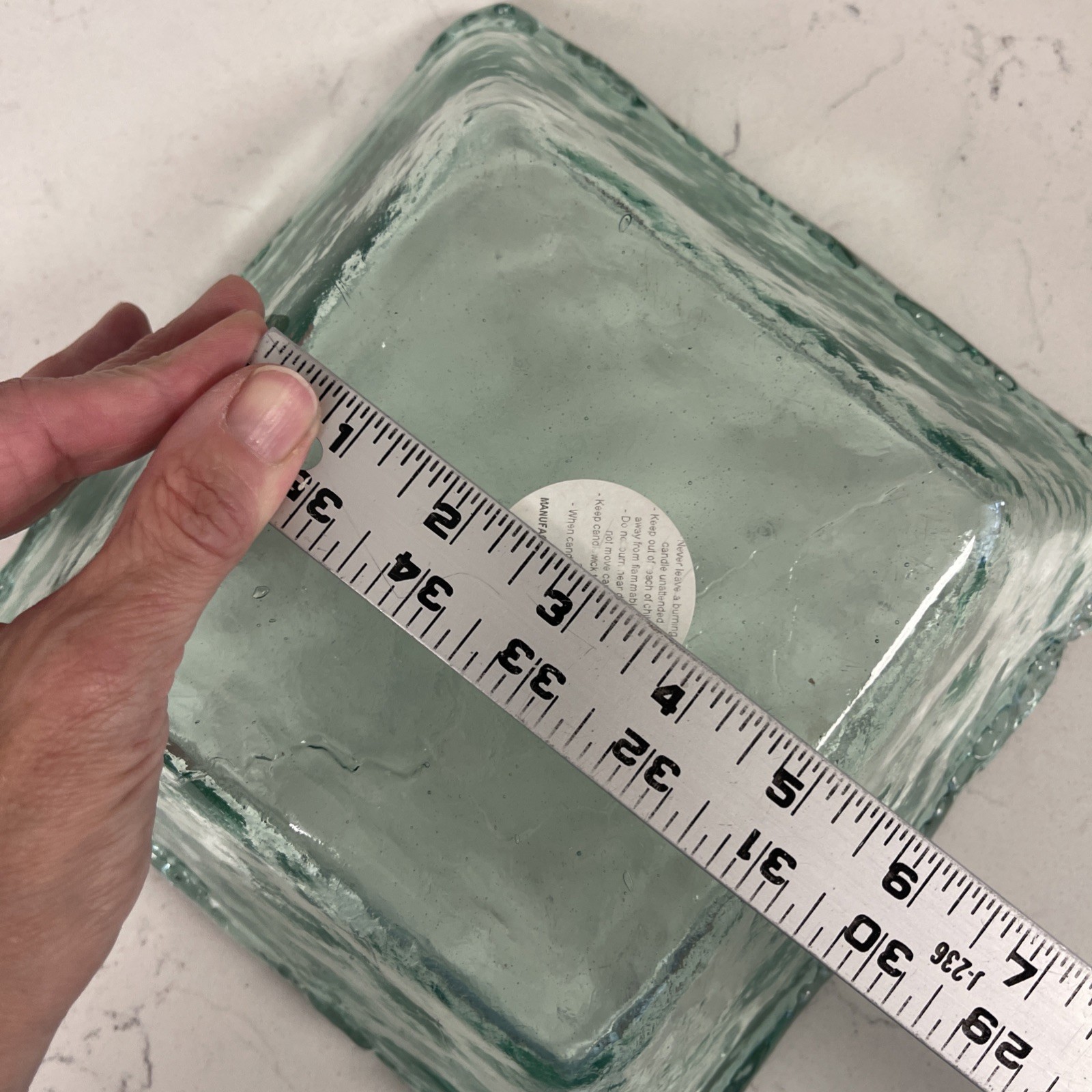 Vitrocolor Square Recycled Glass Bowl Aqua Green Bottle Glassware Home Decor