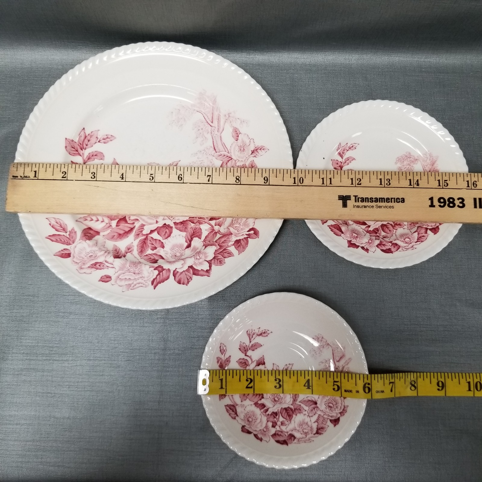 VTG Lot Misc Johnson Bros England Apple Blossom Pink Windsor Ware Dishes