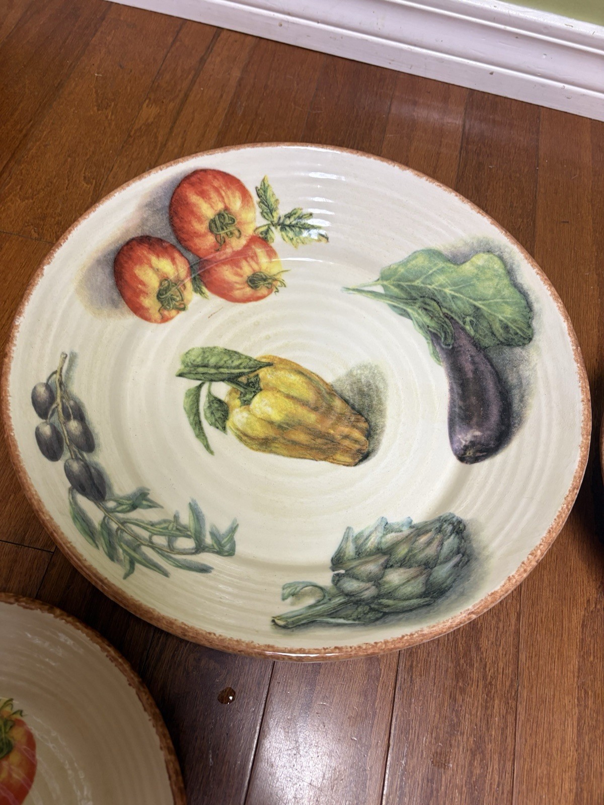 Williams Sonoma Jardin Potager 5 Piece Set- 1 Large Serving 4 Pasta Bowls VTG