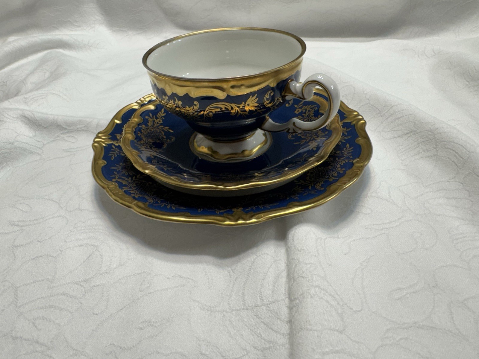 Weimar “Katharina” Trio Tea Set, Blue, Germany 1950-1959