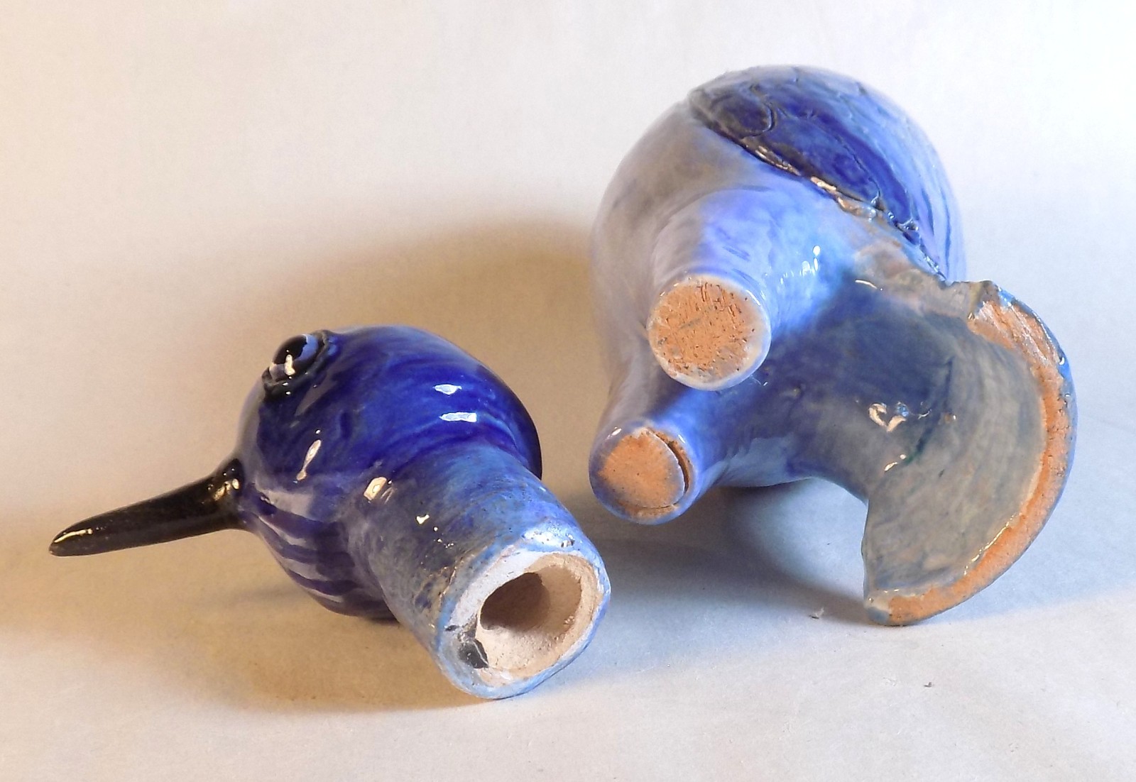 PINYON JAY- Anthropomorphic Spice Jar, Bird Effigy Pot, Herbal Container