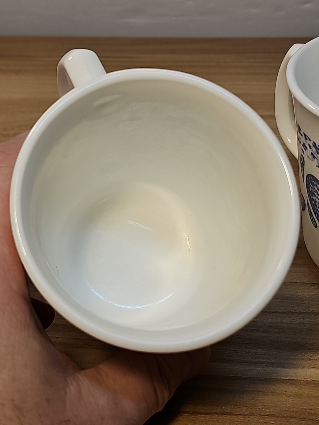 Corelle Corning Blue Hearts Coffee Mug / Cups USA Made set of 4