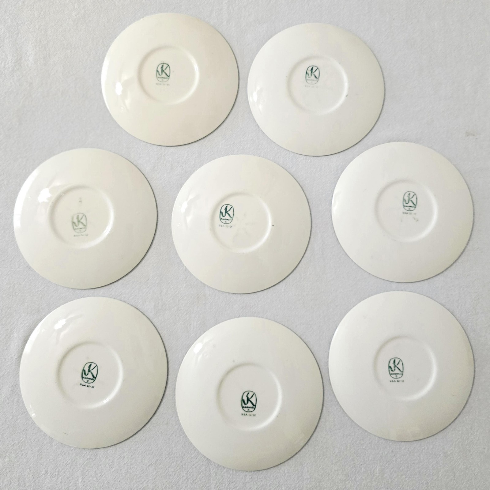Edwin Knowles Pasadena Green Plaid Dinnerware Replacement Pieces, Mid Century