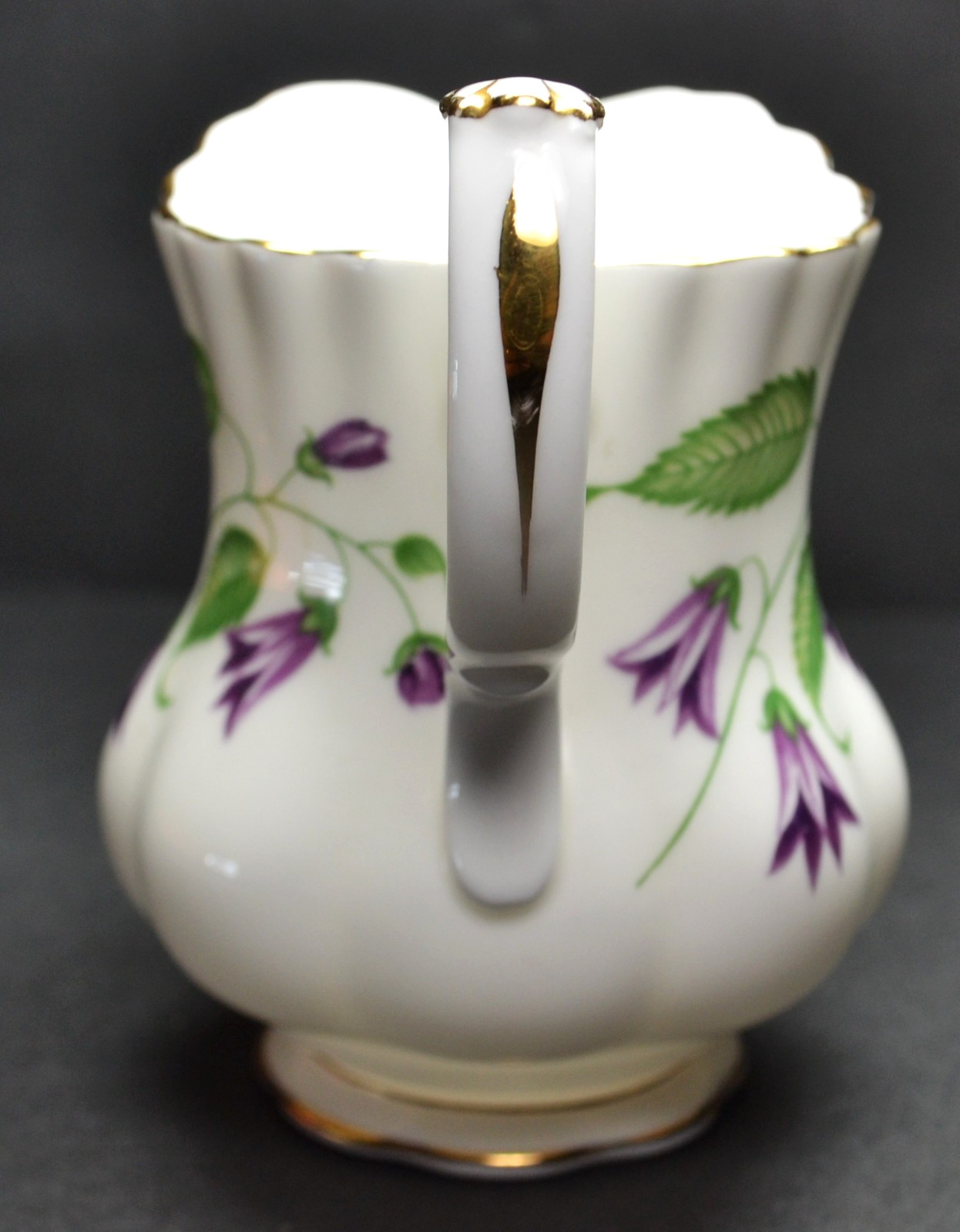 Vintage Royal Albert Bone China Creamer & Sugar Bowl Blue Bell Gold Trim England