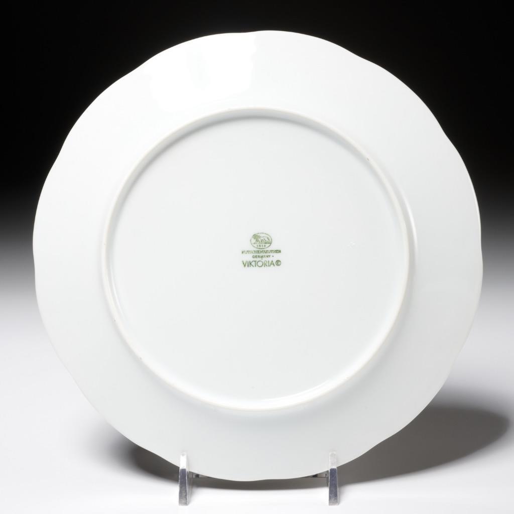 (8) Hutschenreuther Germany Viktoria Botanical Salad Plates Pink Flowers 7.75″ A