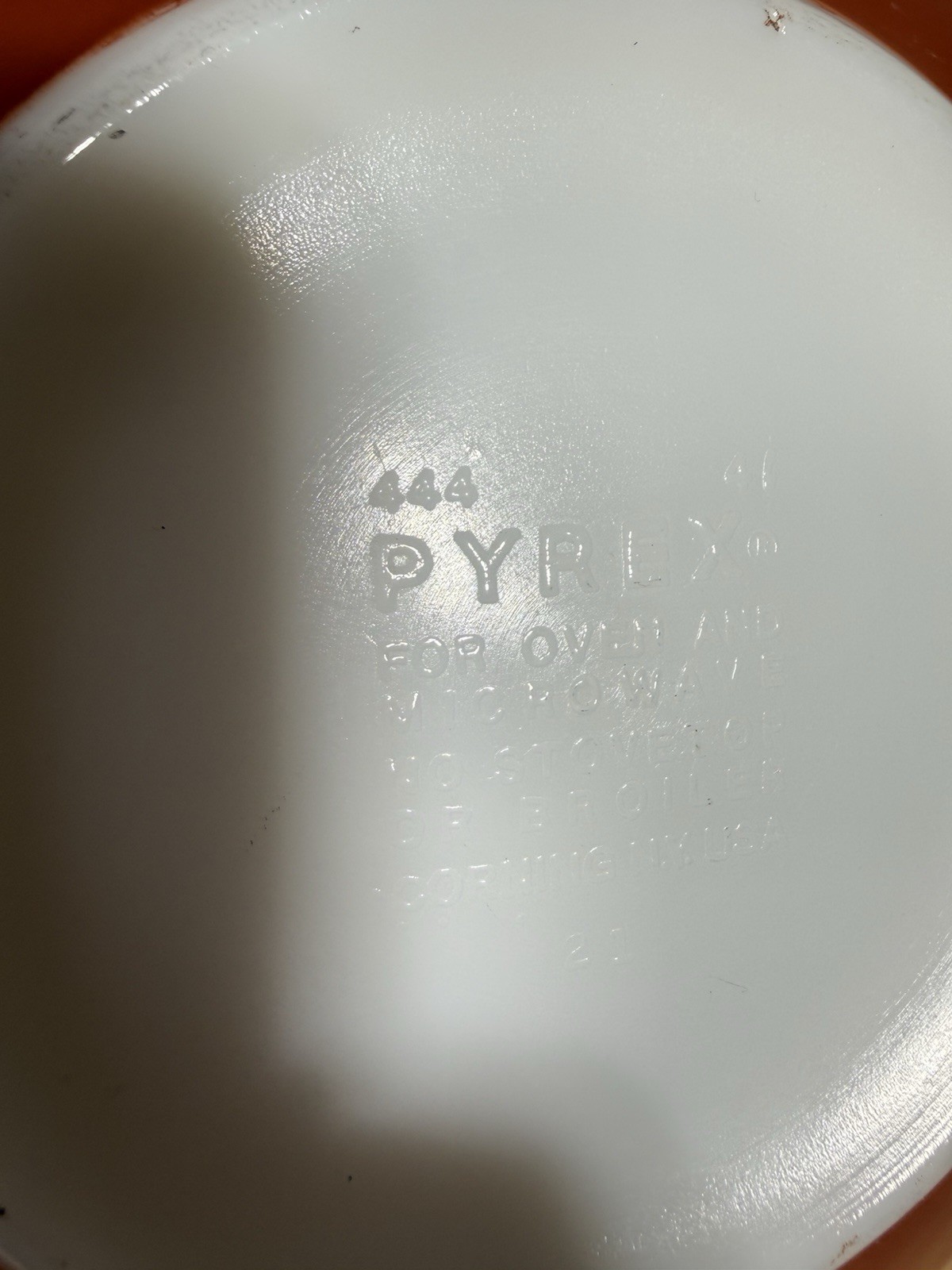 🔥VTG Pyrex XL Autumn Harvest 444 Cinderella Mixing Bowl Wheat Rust Orange 4 Qt