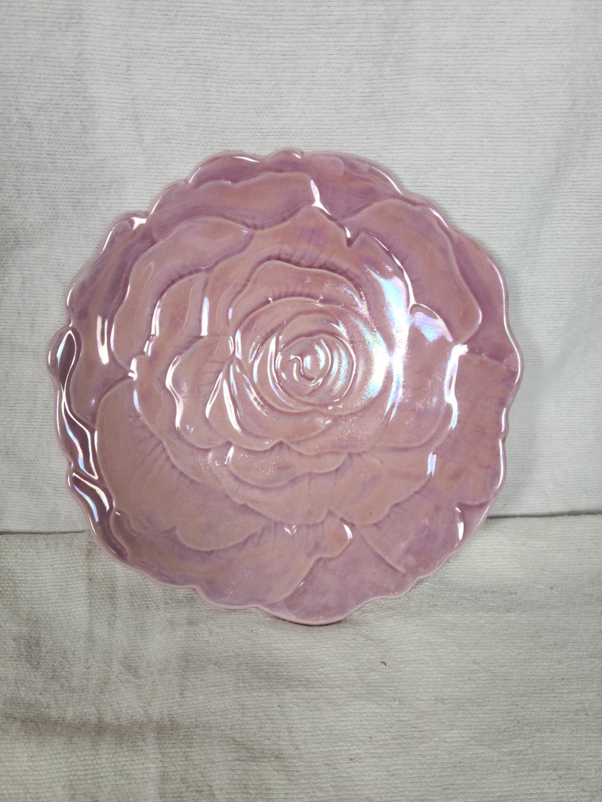 Holiday Home Set Of 4 Pearl Pink Rose Plates