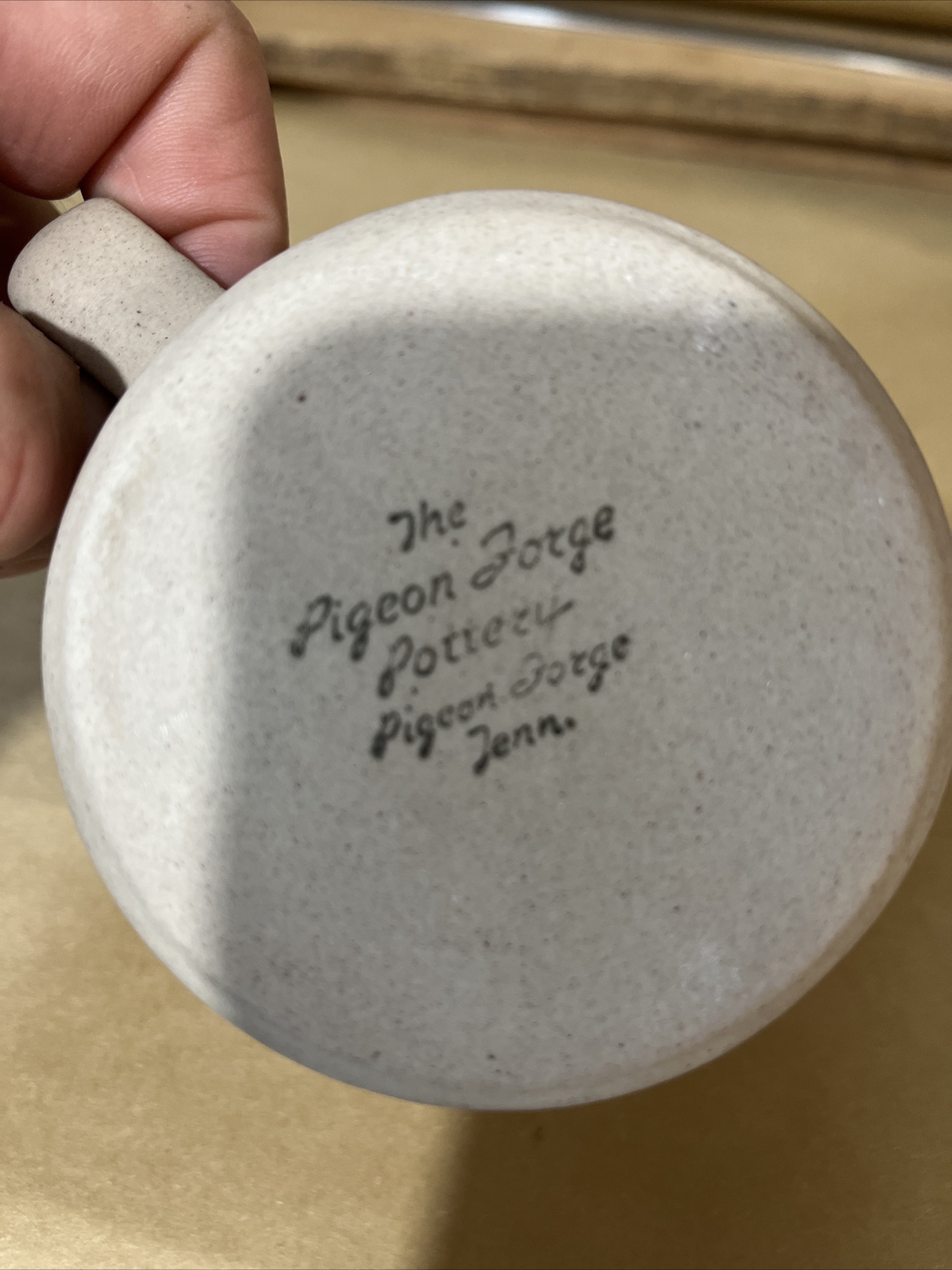 Pigeon Forge Pottery Pi Beta Phi Sorority Mug Gray Blue made in TN