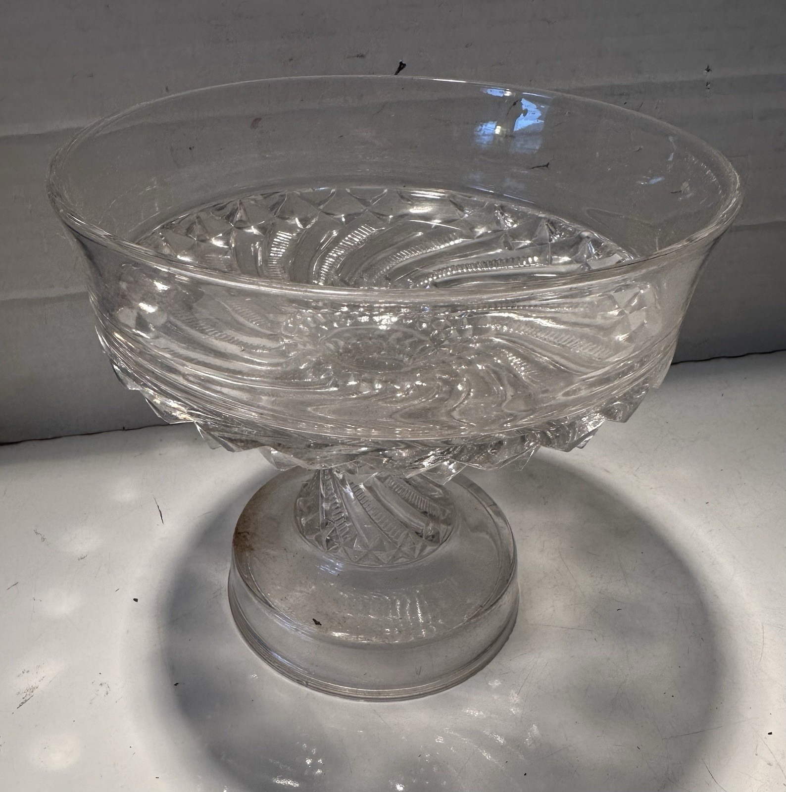 Antique EAPG Cut & Pattern US Glass Co. Compote Bar & Diamond Richards & Hartley