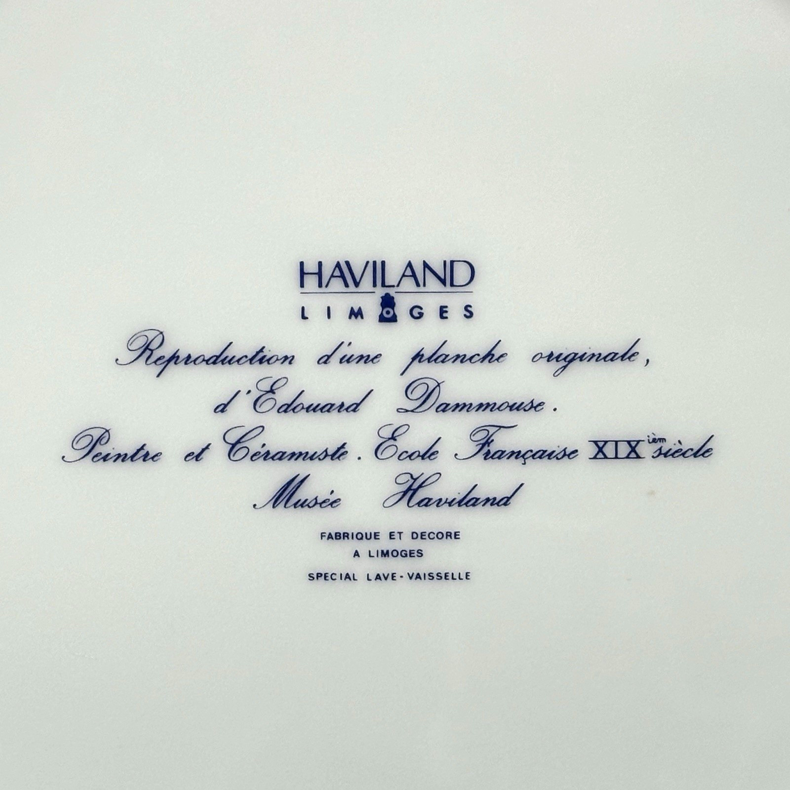 Haviland DAMMOUSE Dinner Plate 10 1/4 Inches “A”
