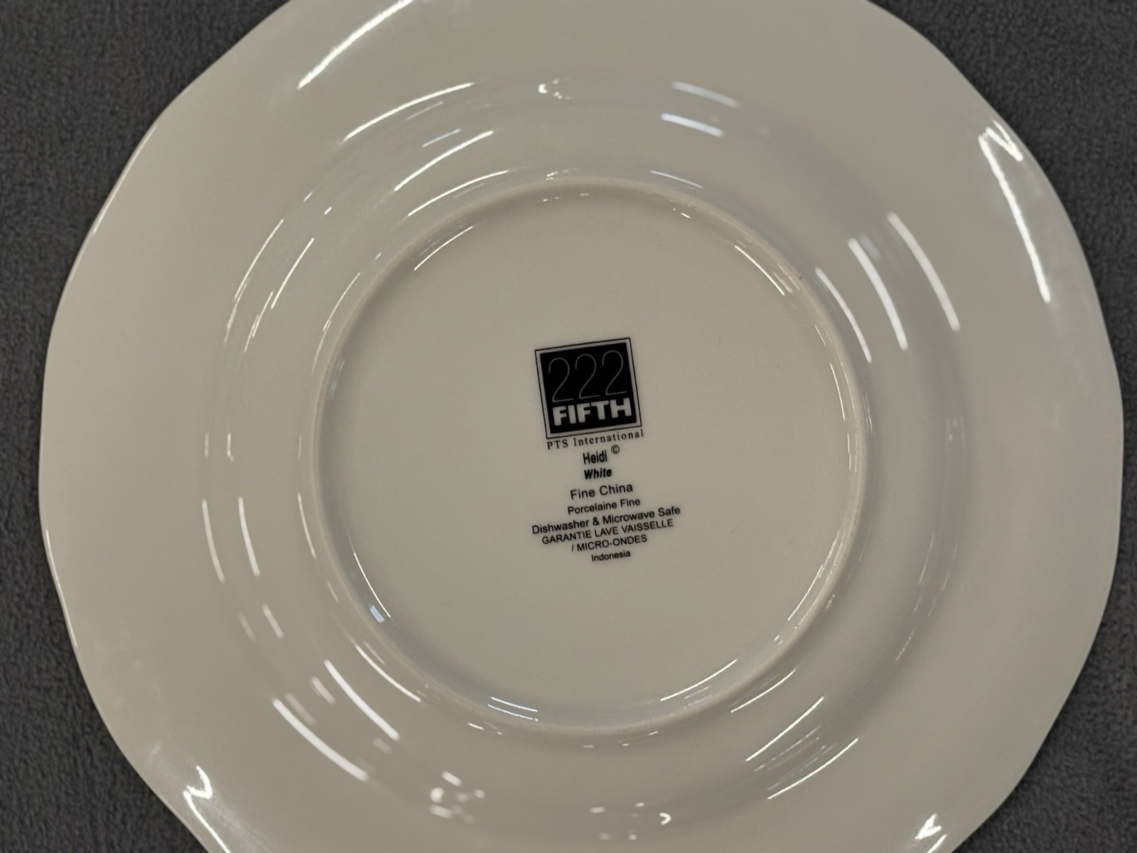 222 Fifth Heidi Dinner Plates Set of 6 11” Pink Roses Scalloped