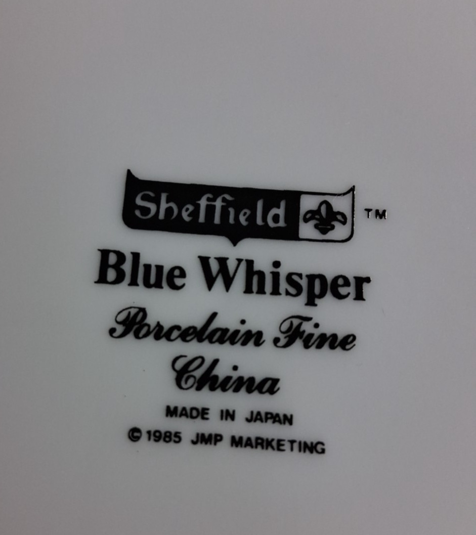 Sheffield Blue Whisper Fine China Finner Plates Japan 10 1/4″ Set of 4
