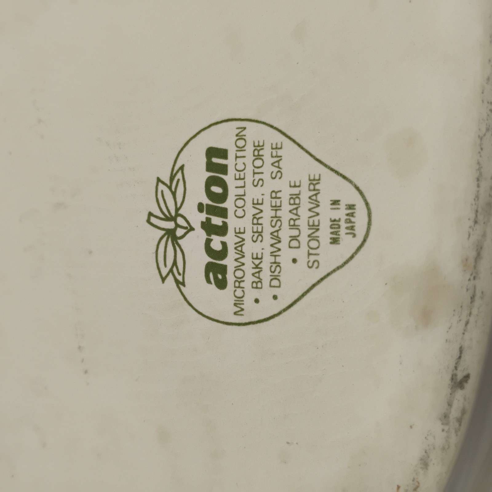 Action Vintage Strawberry Stoneware Divided Platter Ovenware CottageCore Japan