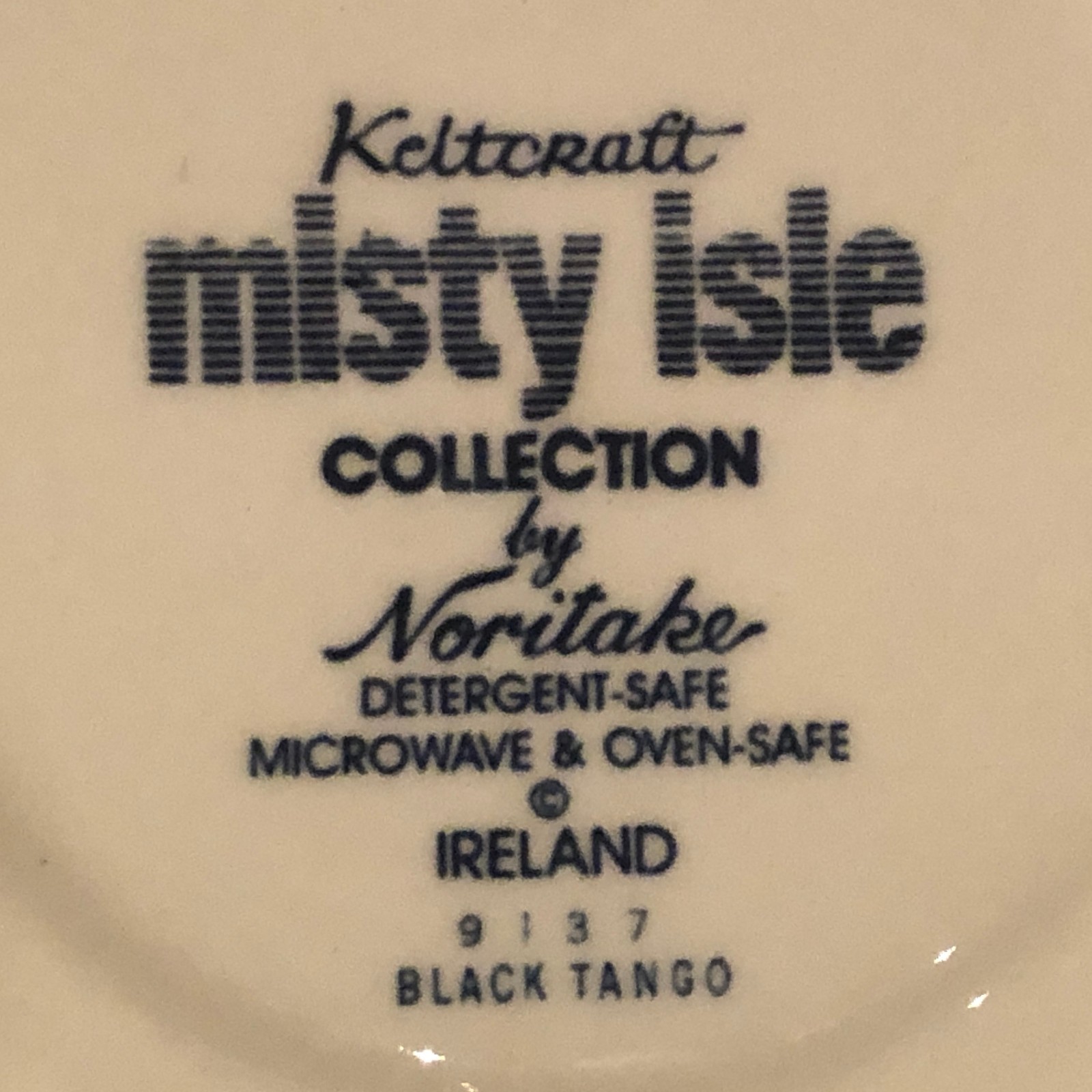 Noritake Misty Isle Black Tango 9137 Ireland Saucers SET 5 ~ NWOB