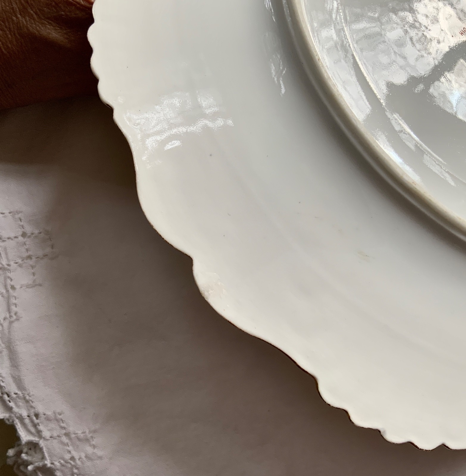 LAVIOLETTE ELITE LIMOGES FISH PLATTER & PLATE SET C.1896-1905 HIGGINS & SEITER