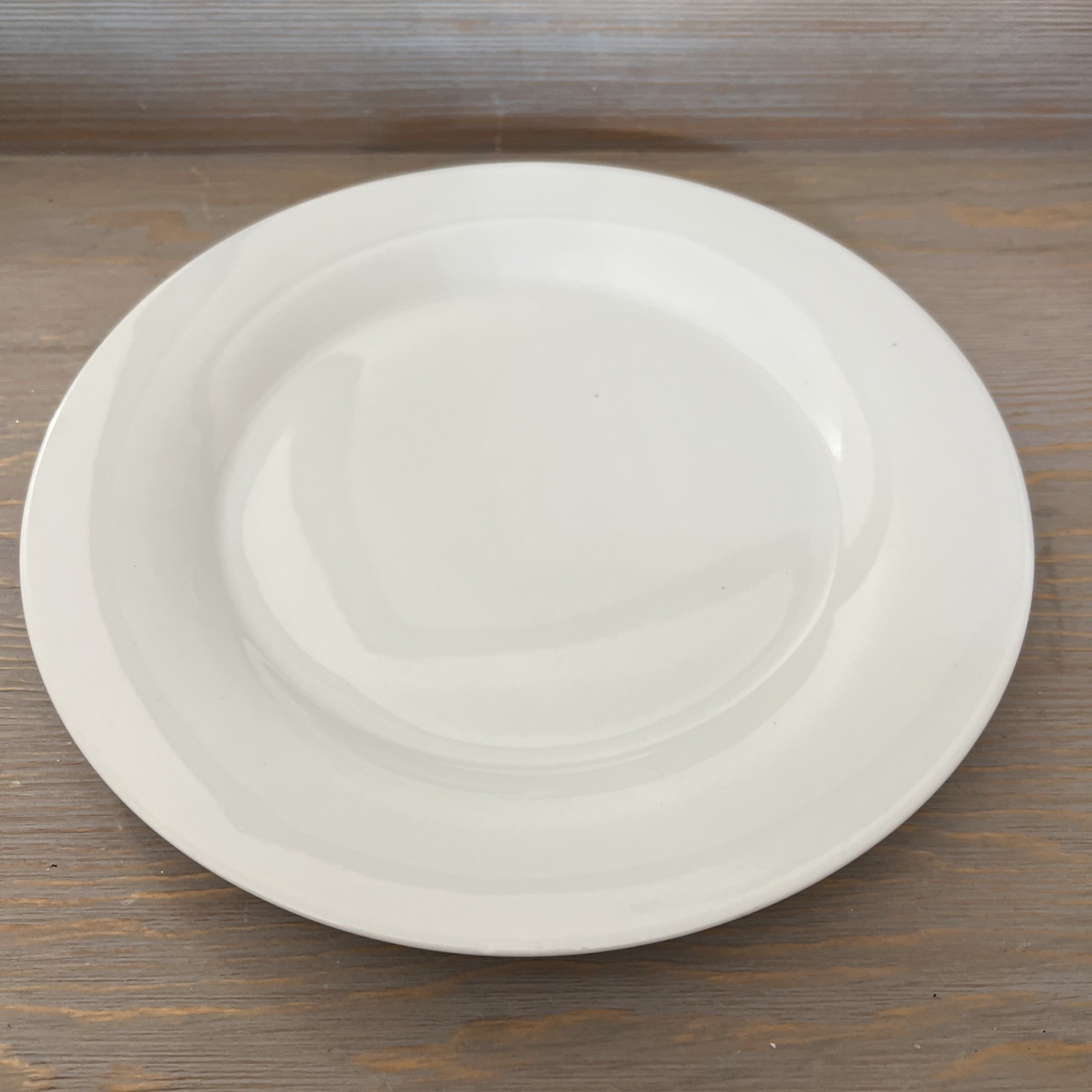 11 3/4 inch solid white dinner plate