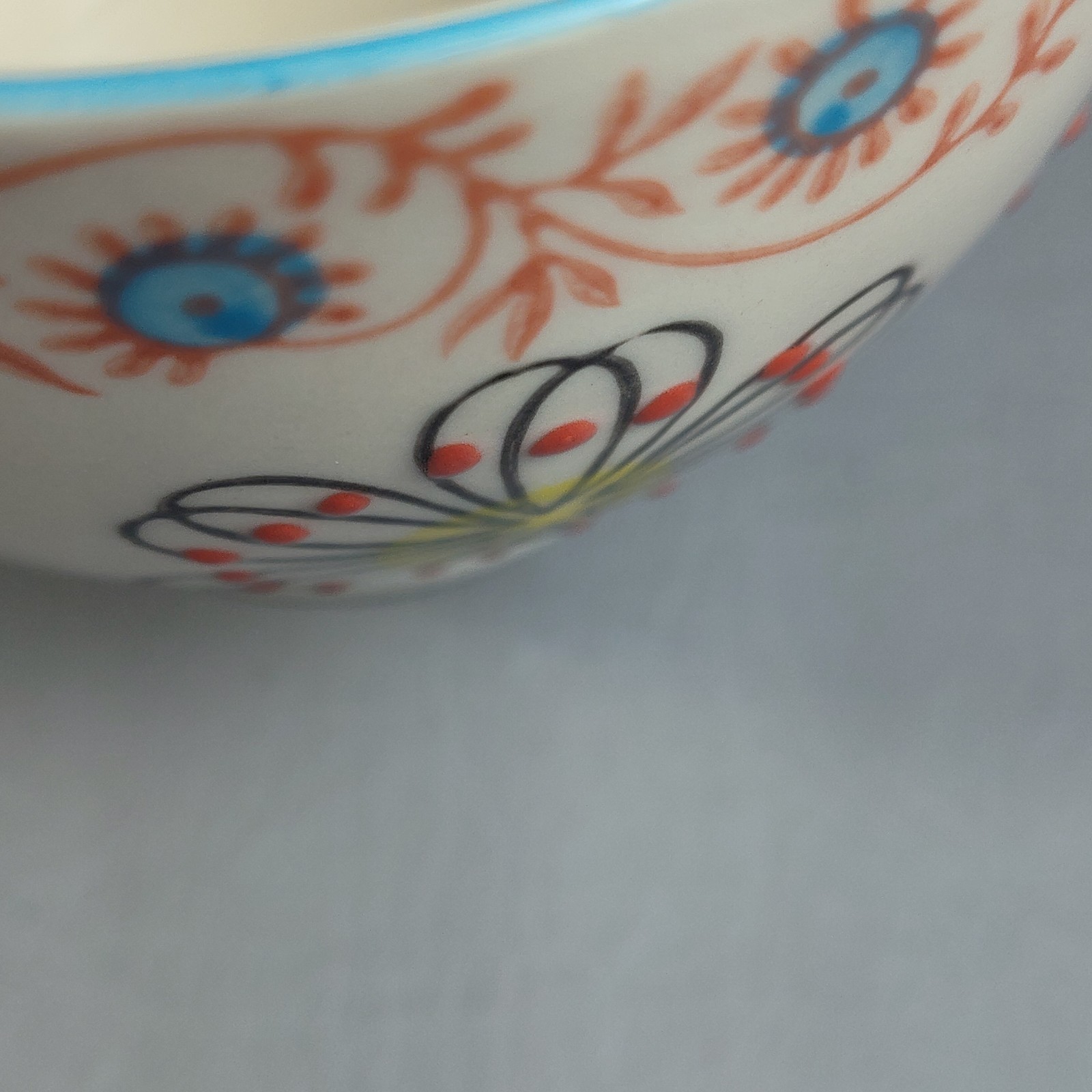 Yokohama Studio Hand Painted Footed Coffee Mug & Plate Textured Raised Dots 10oz